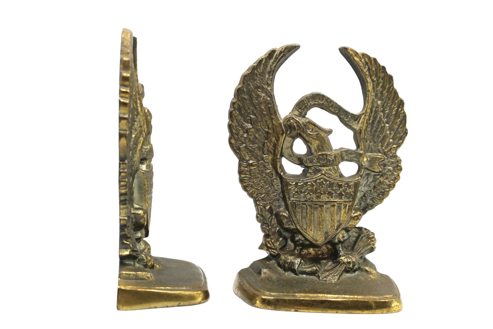 Vintage "E. Pluribus Unum" Eagle Bookends - The Great Republic