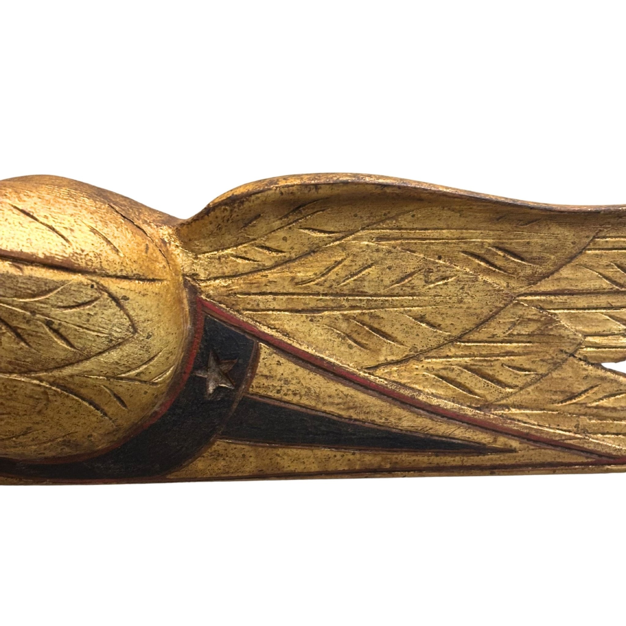 Vintage Hand - Carved and Hand - Painted Bellamy - Style Eagle, Signed by Walter Ketzler, Mid 20th Century - The Great Republic