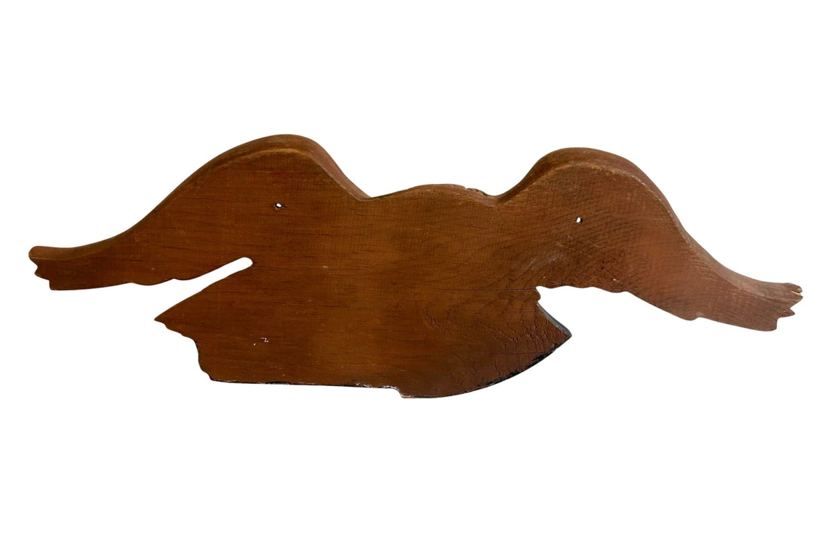 Vintage Hand-Carved and Hand-Painted Wooden Eagle with Shield and Arrows, 20th Century - The Great Republic
