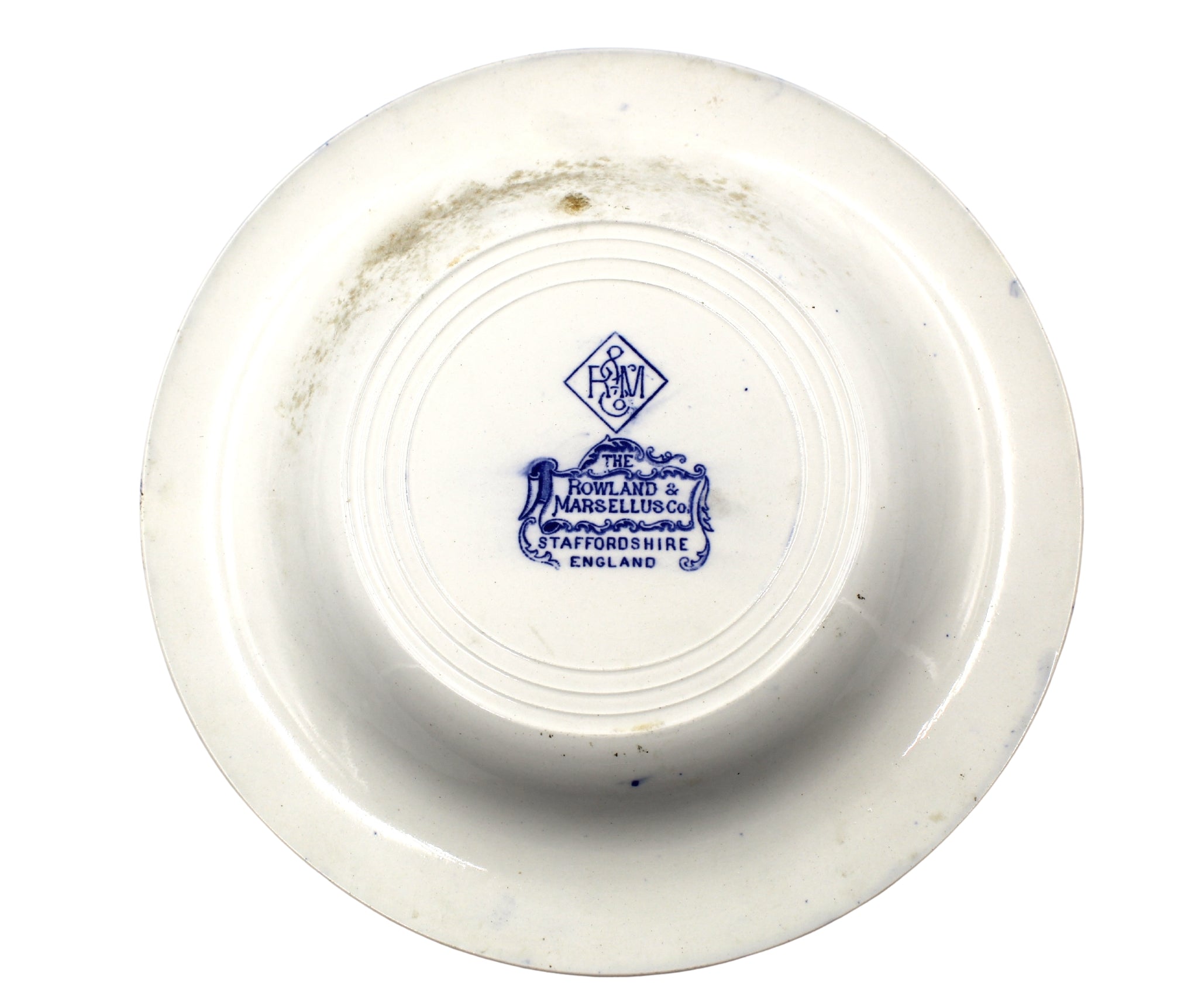 Vintage "Historical Philadelphia" Blue Transferware Plate by The Rowland & Marsellus Co. - The Great Republic