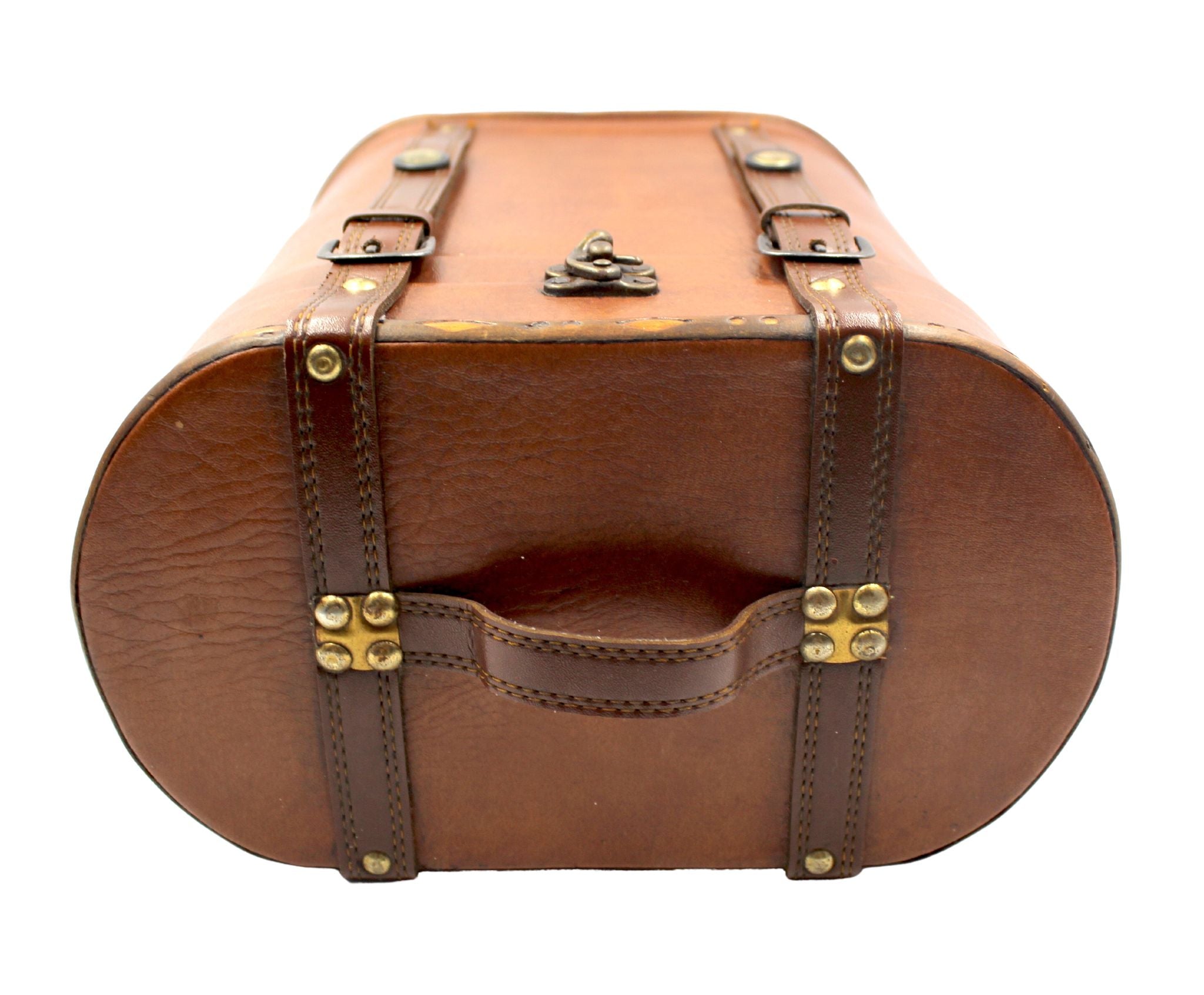 Vintage Leather and Wood Wine Carrier - The Great Republic
