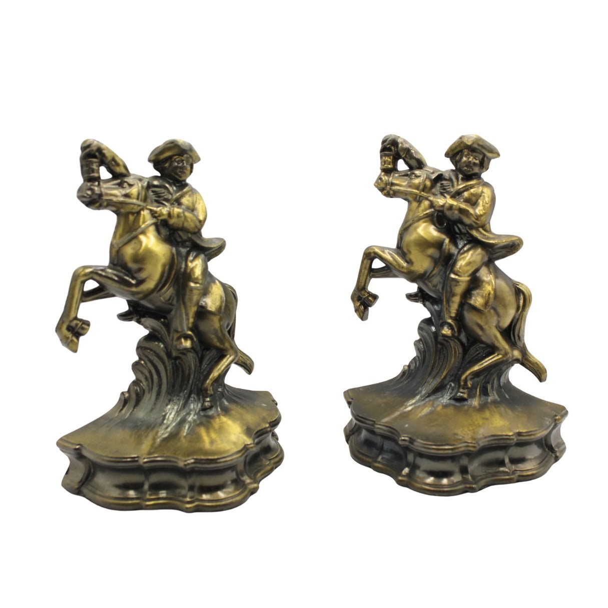 Vintage Paul Revere Midnight Ride Cast Iron Bookends - The Great Republic