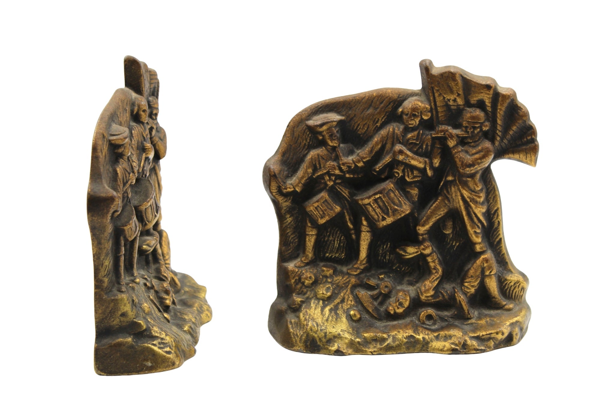 Vintage "Spirit of '76" Bookends, circa 1974 - The Great Republic