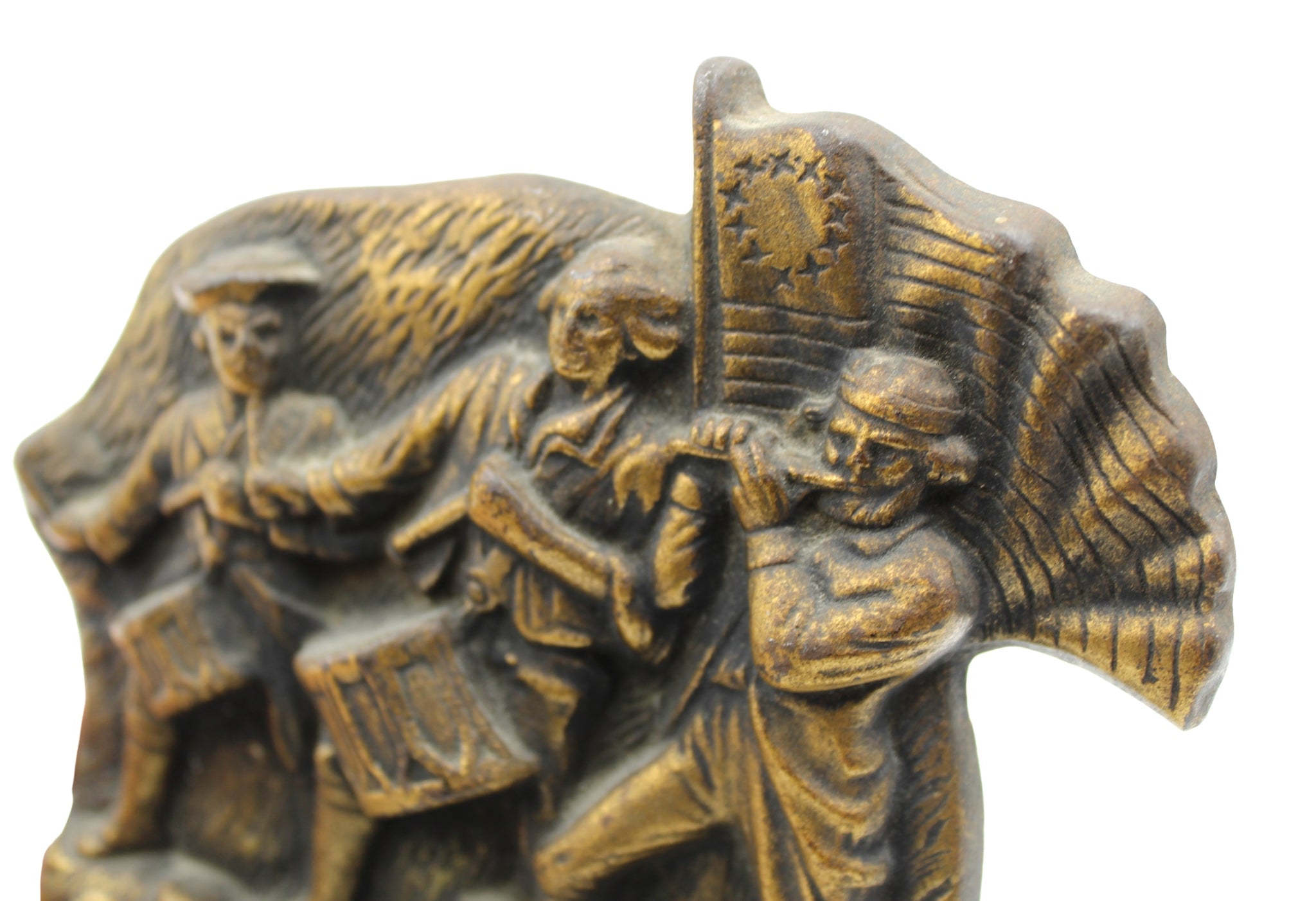 Vintage "Spirit of '76" Bookends, circa 1974 - The Great Republic