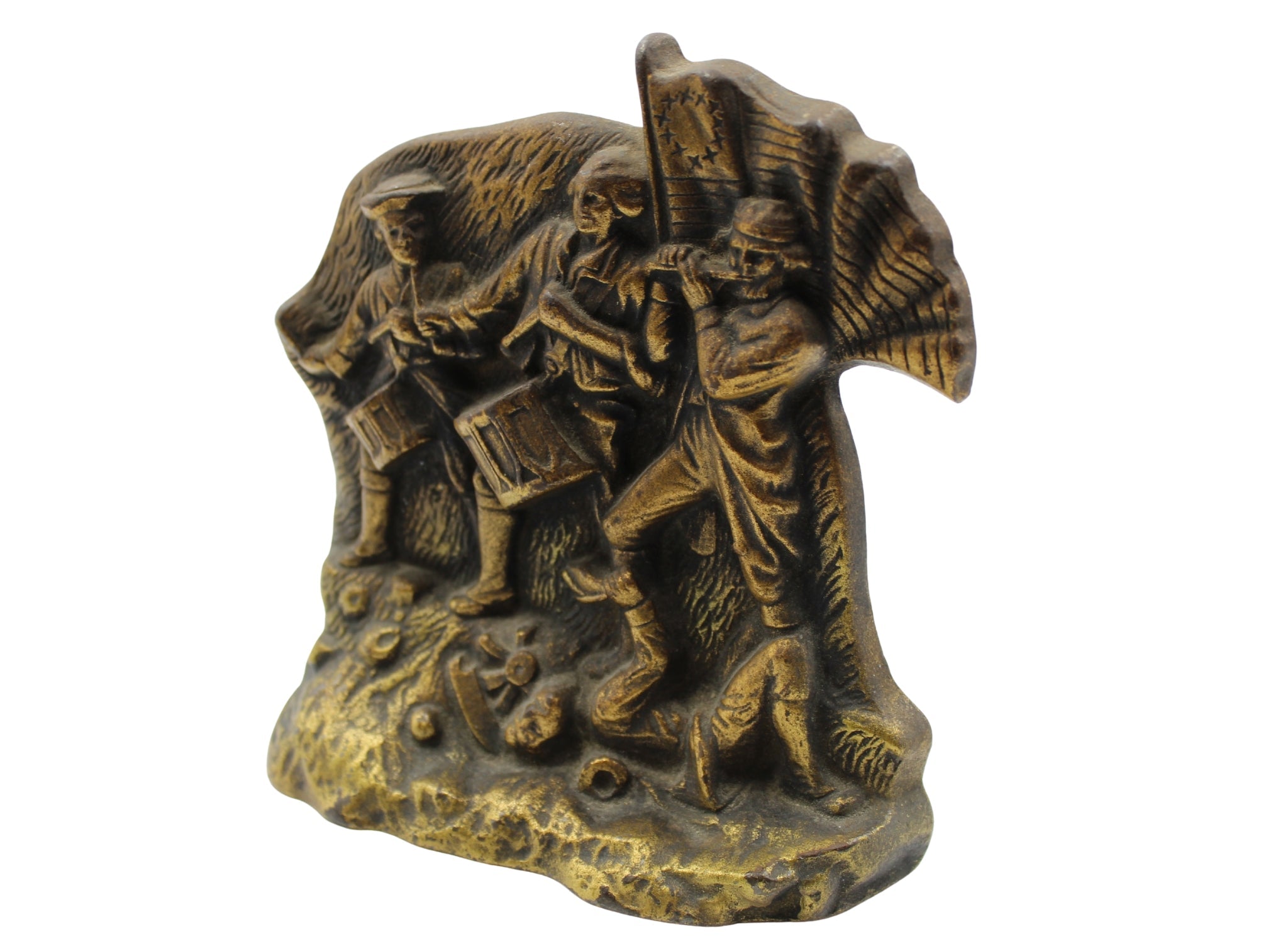 Vintage "Spirit of '76" Bookends, circa 1974 - The Great Republic