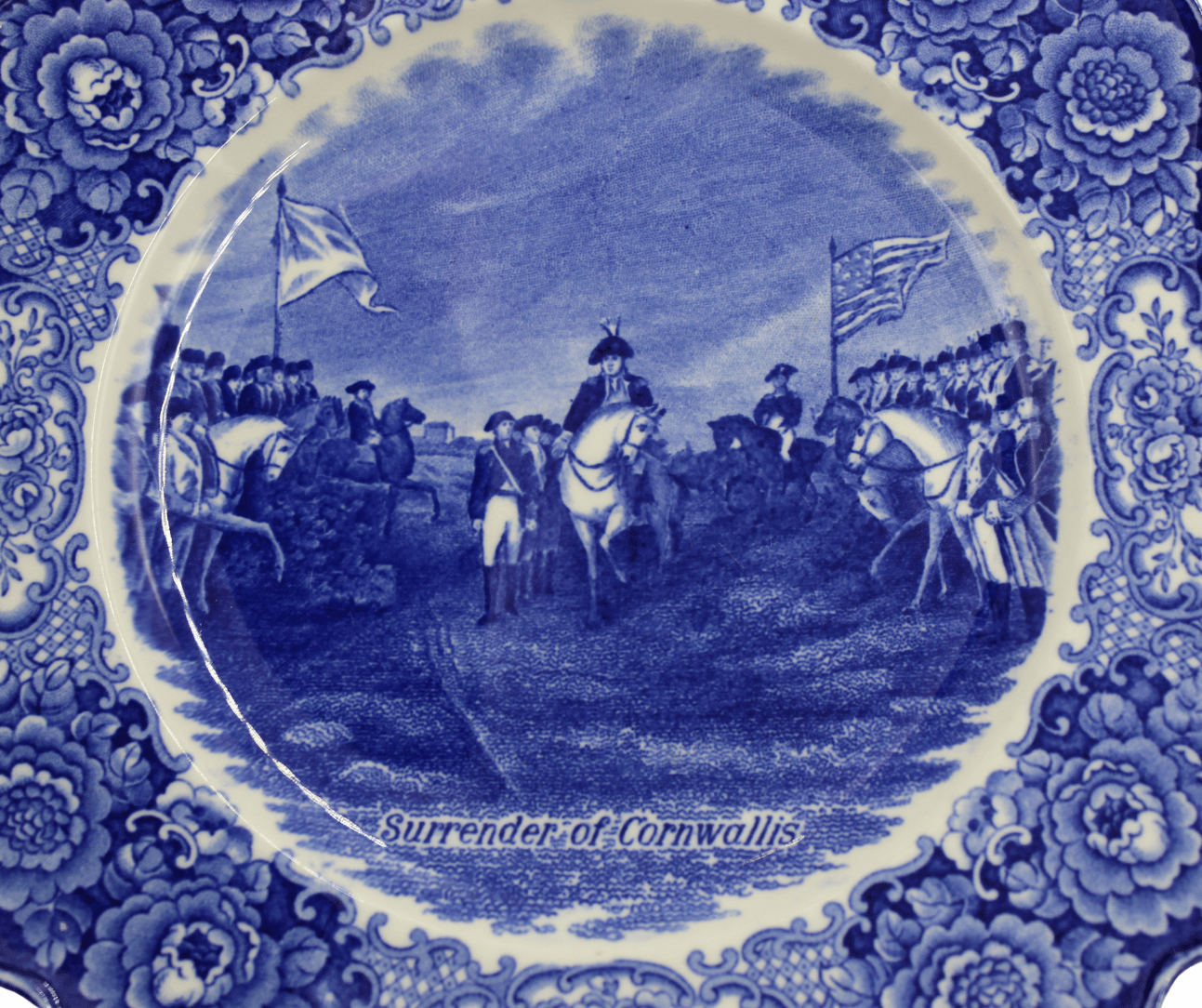 Vintage "Surrender of Cornwallis" Bicentennial Decorative Plate by Crown Ducal, 1932 - The Great Republic
