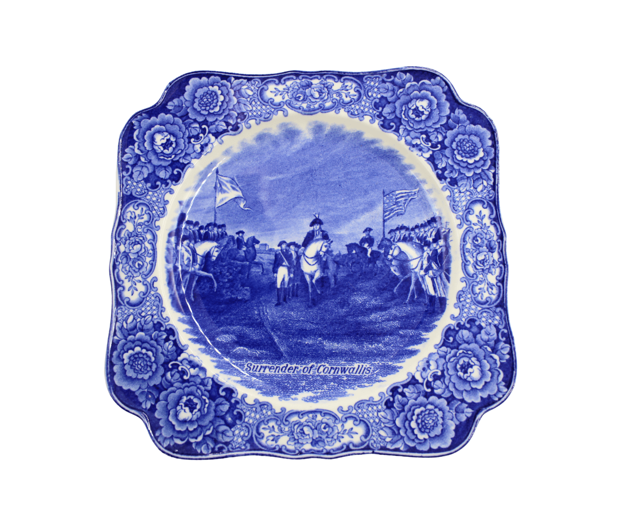 Vintage "Surrender of Cornwallis" Bicentennial Decorative Plate by Crown Ducal, 1932 - The Great Republic