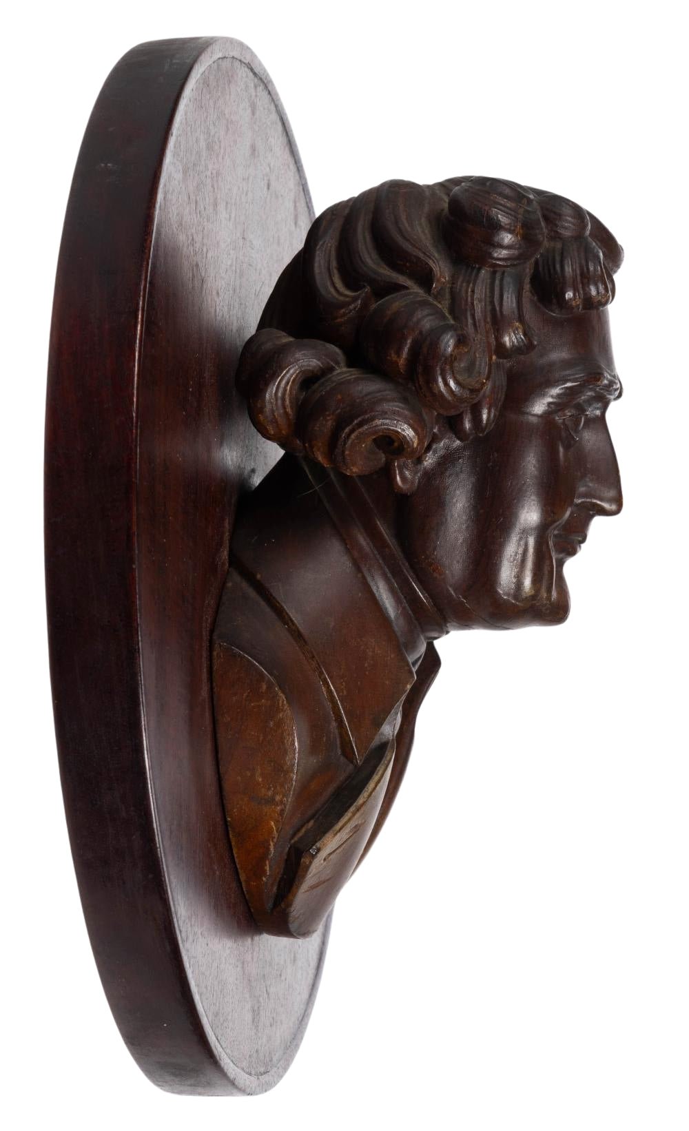 Vintage Thomas Jefferson Bust Wooden Wall Hanging, Early 20th Century - The Great Republic
