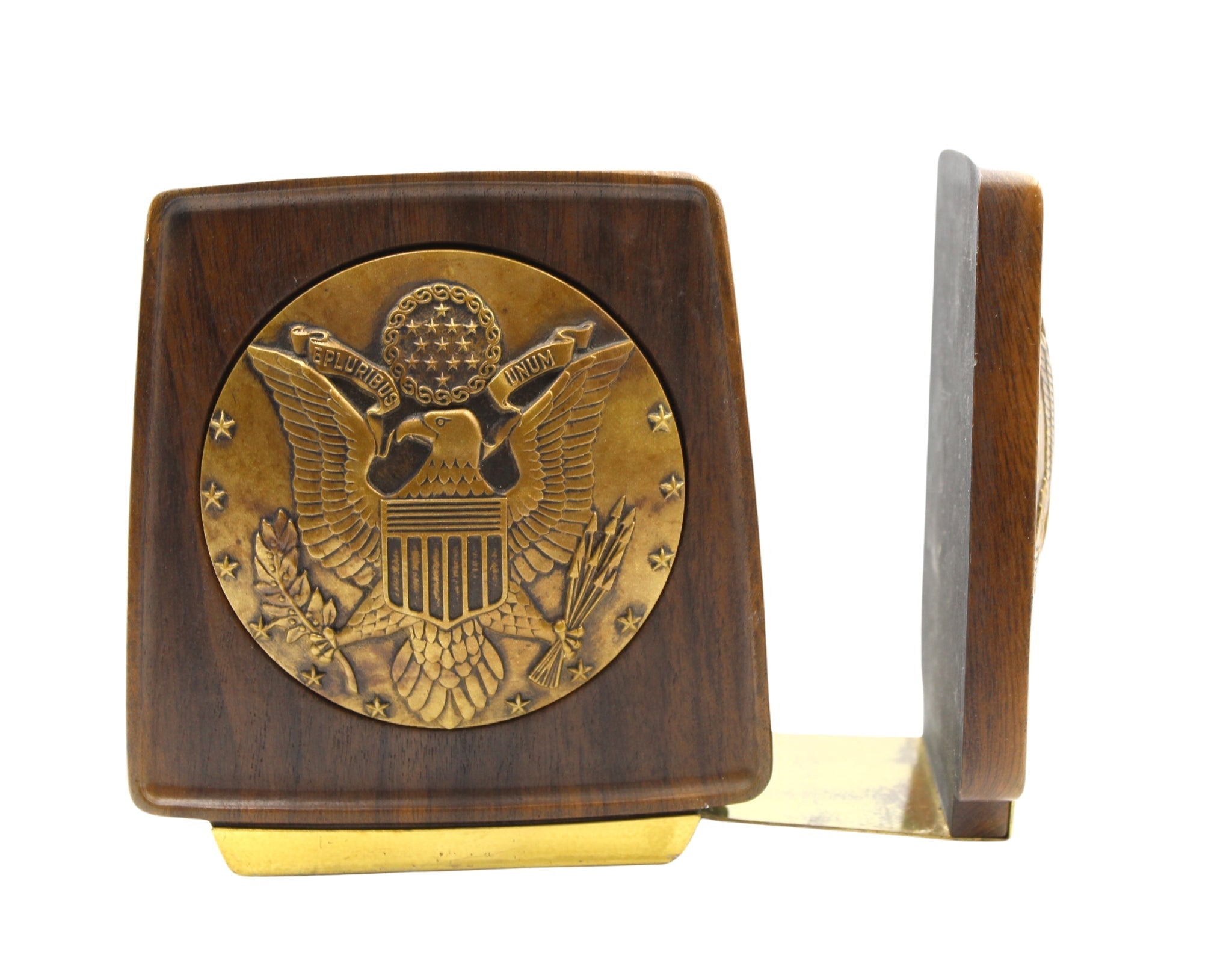 Vintage U.S. Great Seal Bookends, Circa 1950s - The Great Republic
