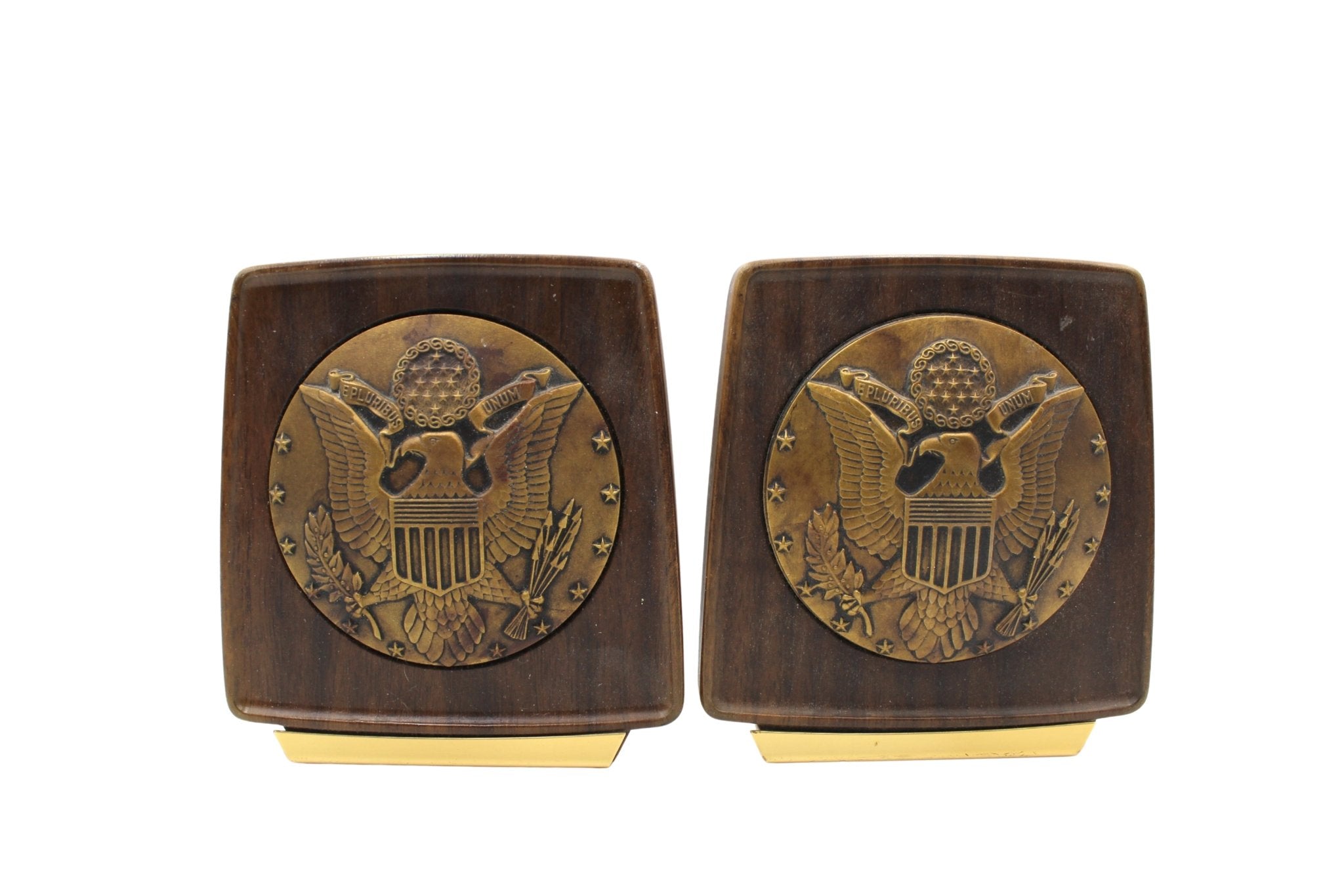 Vintage U.S. Great Seal Bookends, Circa 1950s - The Great Republic