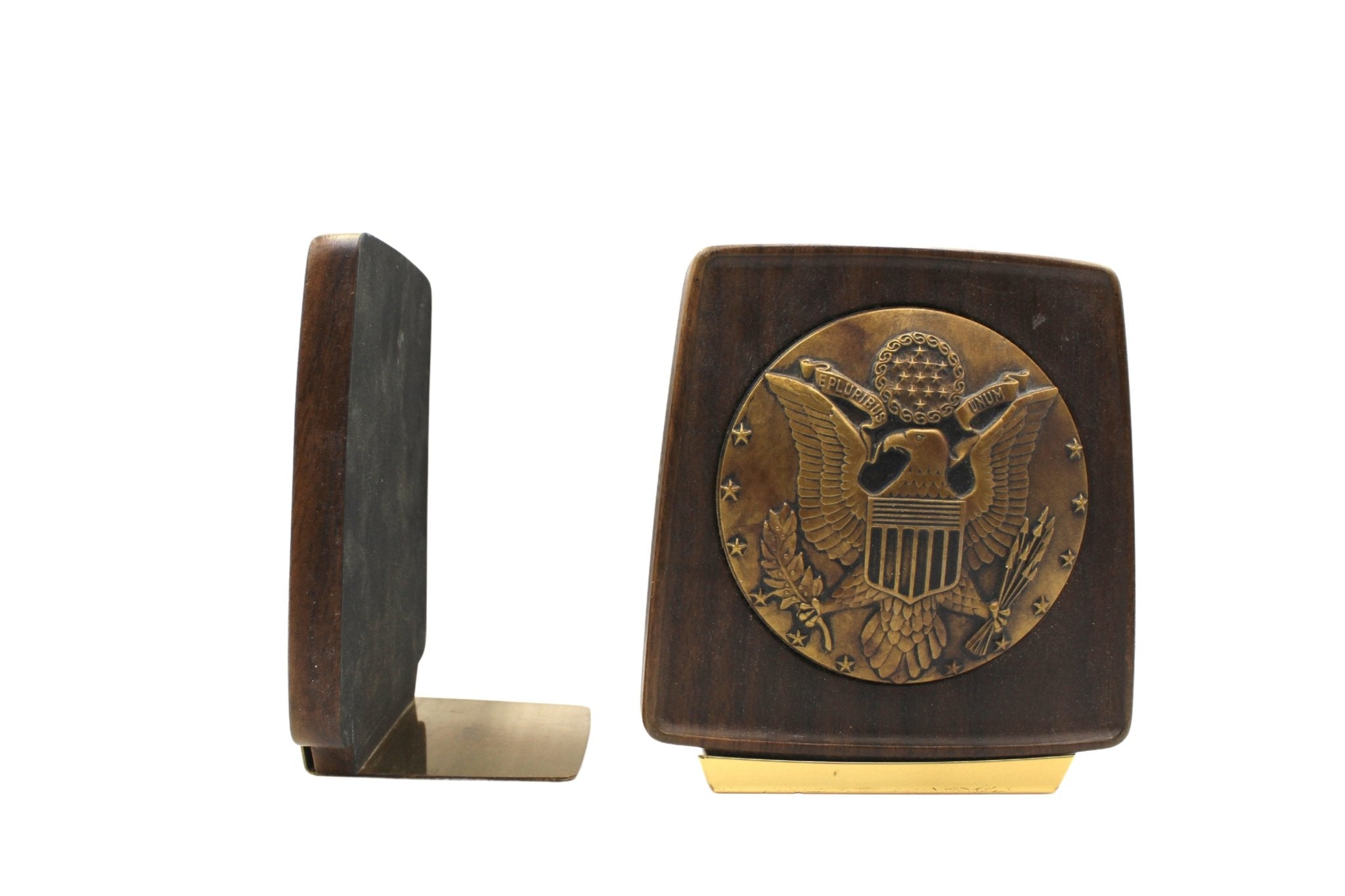 Vintage U.S. Great Seal Bookends, Circa 1950s - The Great Republic