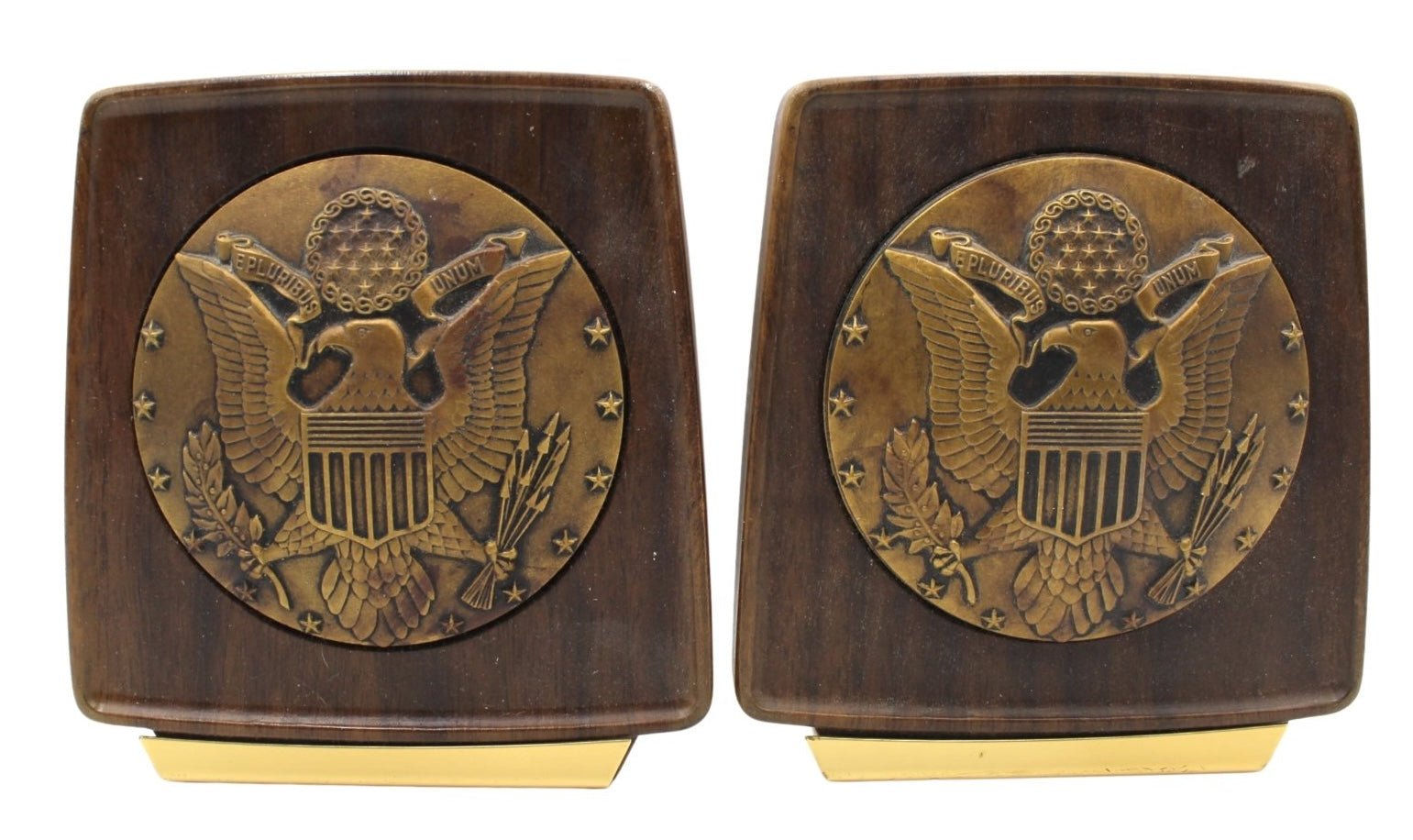 Vintage U.S. Great Seal Bookends, Circa 1950s - The Great Republic