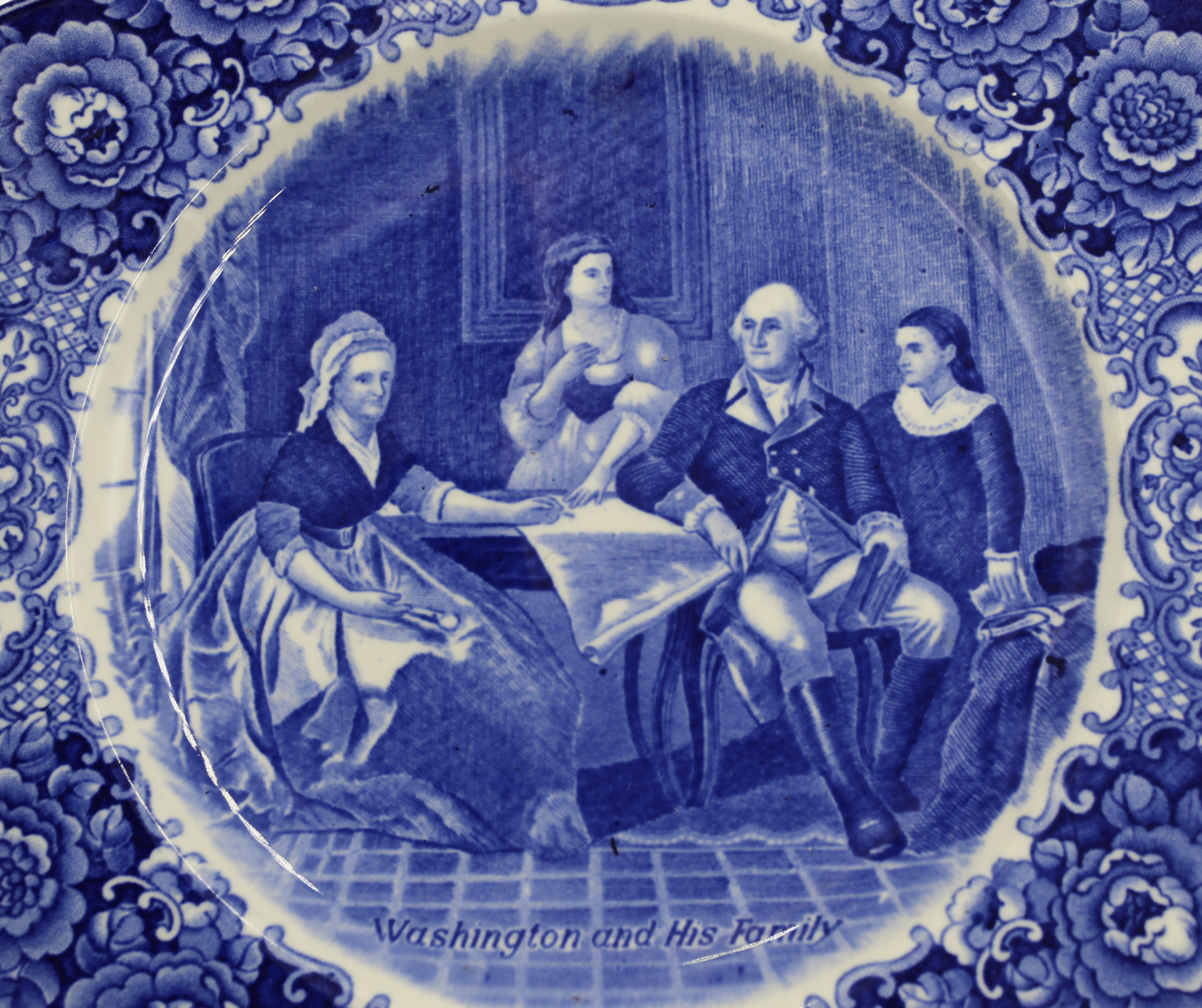 Vintage "Washington and His Family" Bicentennial Decorative Plate by Crown Ducal, 1932 - The Great Republic