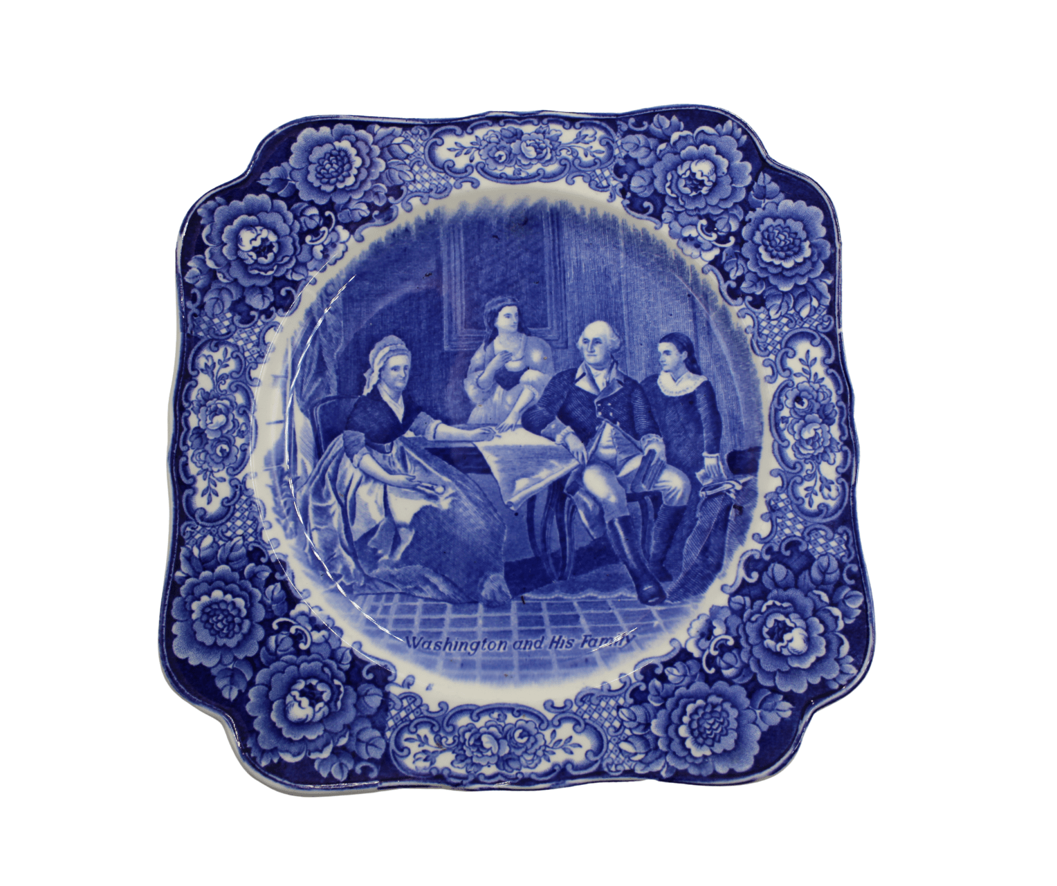Vintage "Washington and His Family" Bicentennial Decorative Plate by Crown Ducal, 1932 - The Great Republic