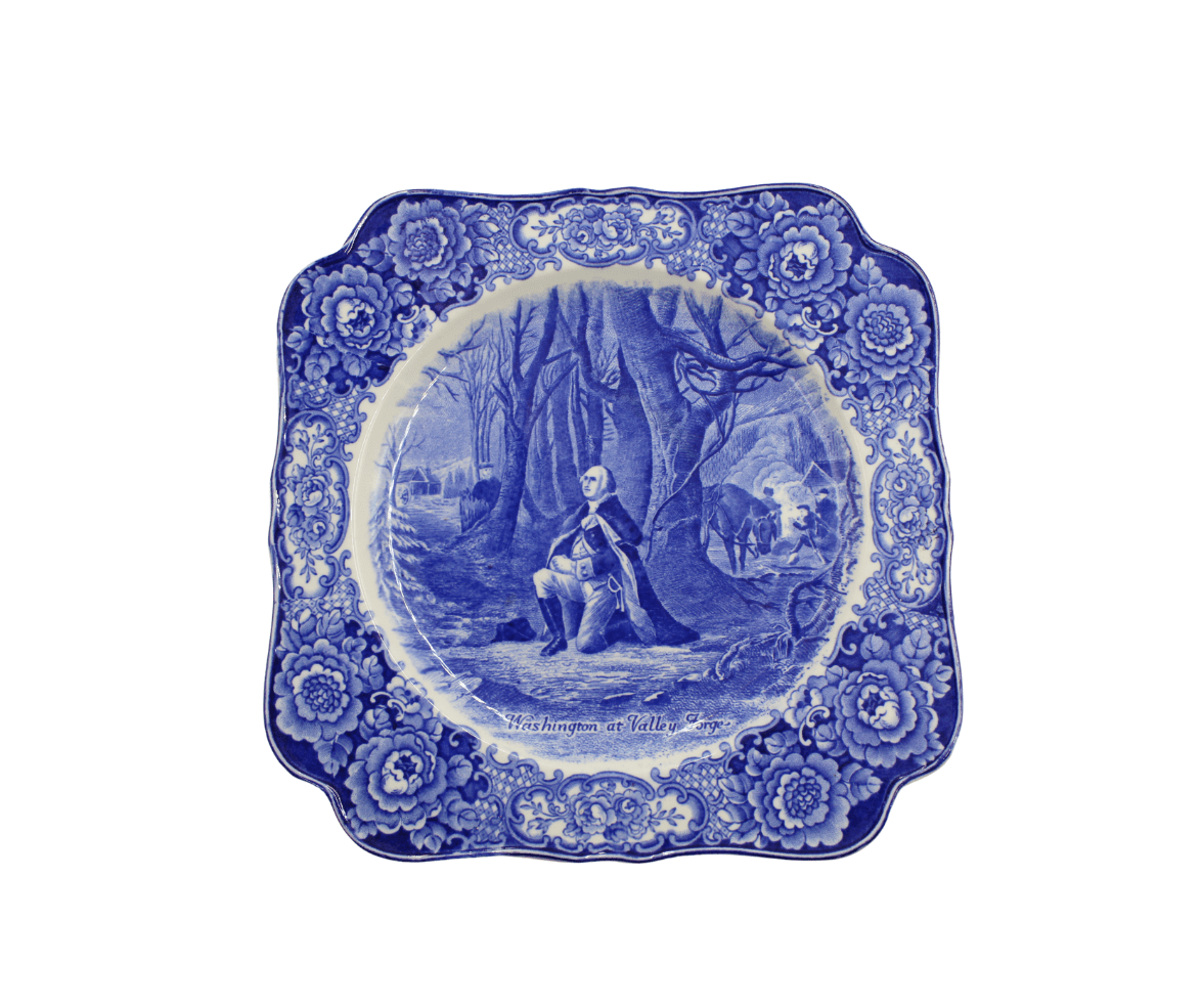 Vintage "Washington at Valley Forge" Bicentennial Decorative Plate by Crown Ducal, 1932 - The Great Republic