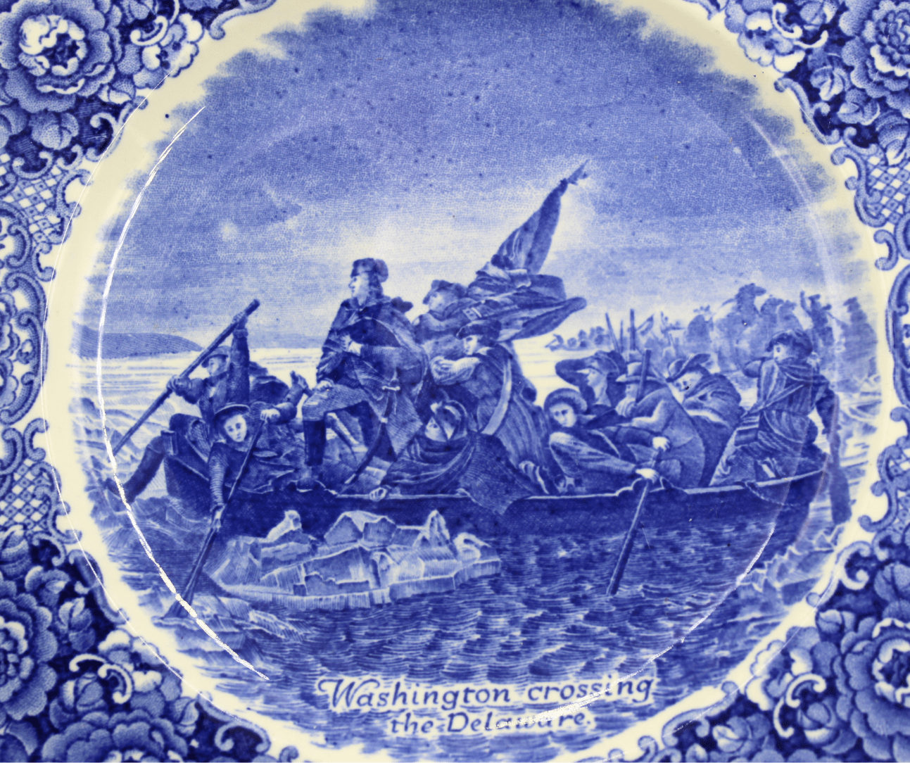 Vintage "Washington Crossing the Delaware" Bicentennial Decorative Plate by Crown Ducal, 1932 - The Great Republic