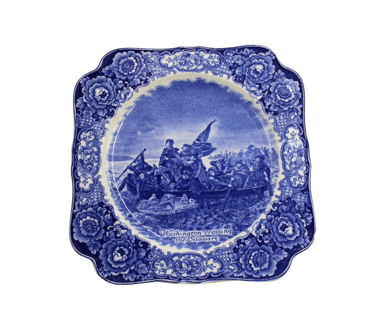 Vintage "Washington Crossing the Delaware" Bicentennial Decorative Plate by Crown Ducal, 1932 - The Great Republic