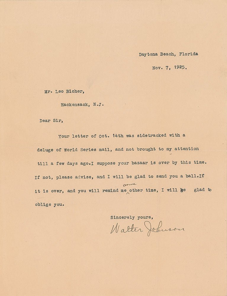 Walter Johnson Signature Collage - The Great Republic