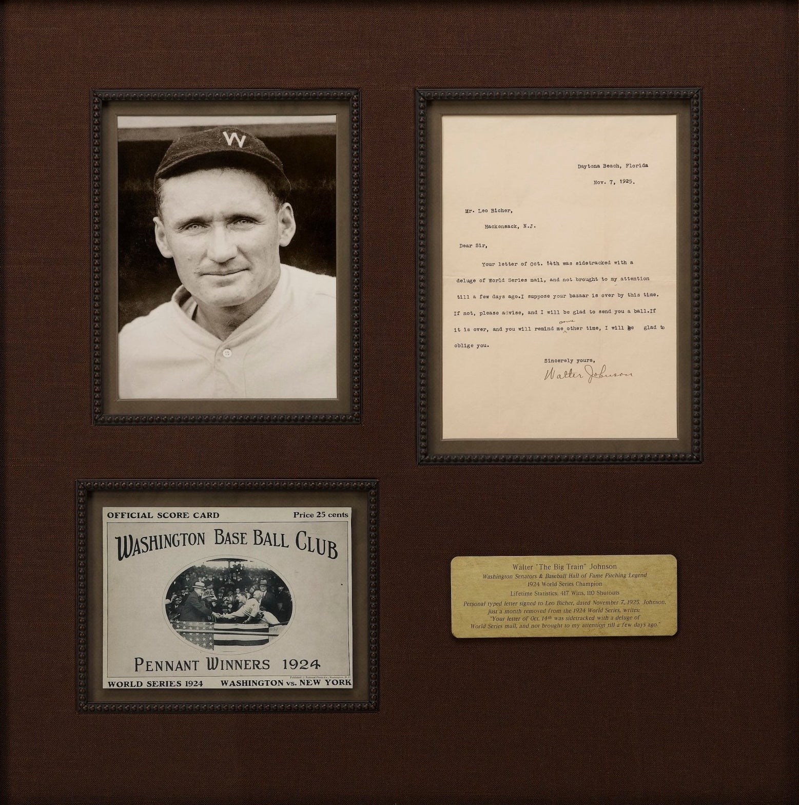 Walter Johnson Signature Collage - The Great Republic