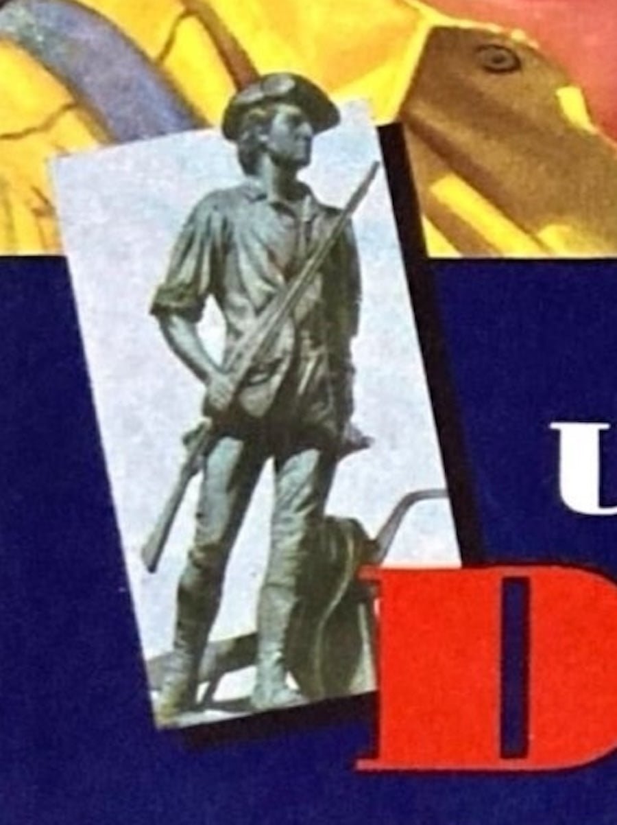 "Wanted - Fighting Dollars. Make Every Pay - Day Bond - Day" Vintage WWII Defense Bonds Poster, 1942 - The Great Republic