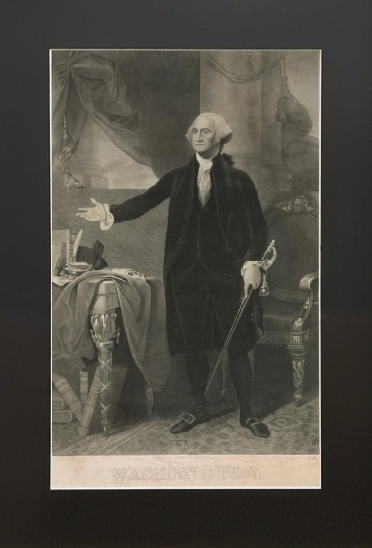 "Washington." Engraving by Oliver Pelton, after Gilbert Stuart, c. 1860 - The Great Republic
