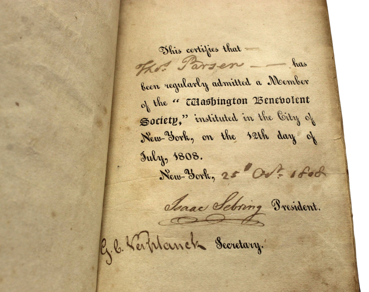 Washington's Farewell Address to the People of the United States, Published for the Washington Benevolent Society, First Edition, 1808 - The Great Republic