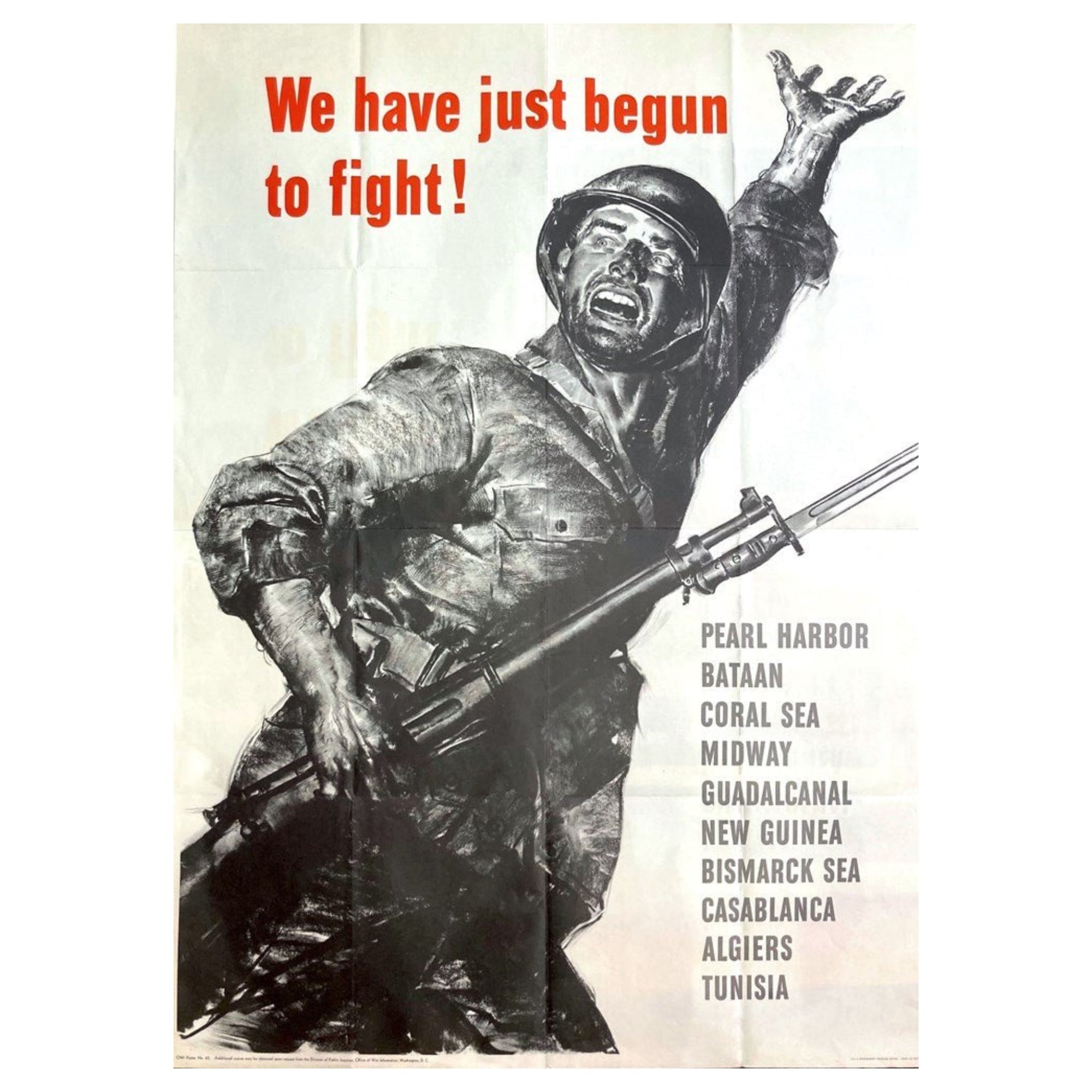 "We Have Just Begun to Fight!" Vintage WWII Poster, 1943 - The Great Republic