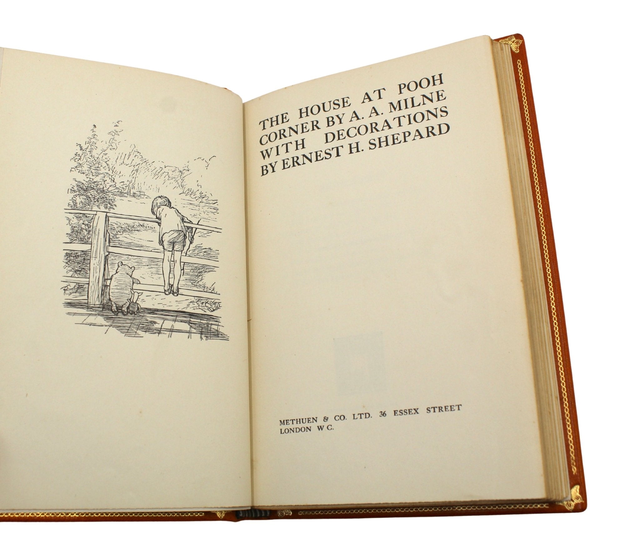 Winnie the Pooh by A. A. Milne, UK First Editions, 4 Volume Set, 1925 - 1929, with Tipped - in Signed Letter by Milne, 1927 - The Great Republic