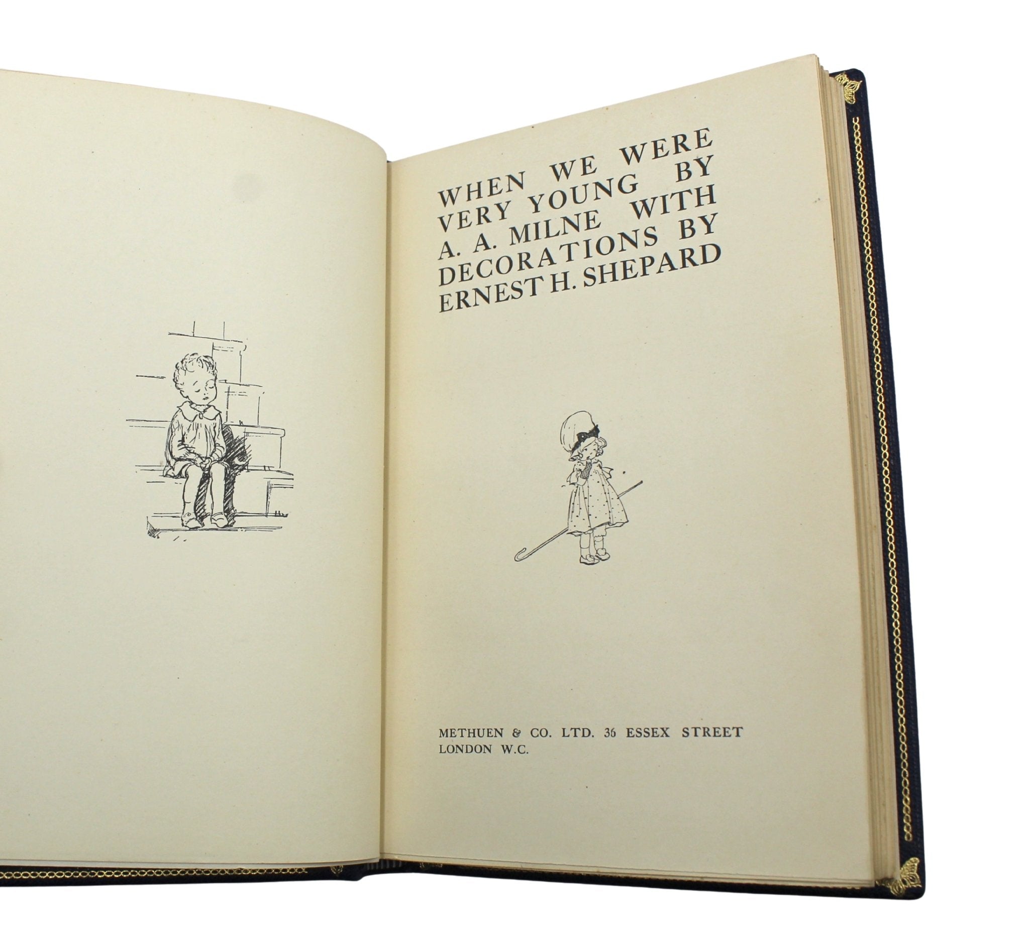 Winnie the Pooh by A. A. Milne, UK First Editions, 4 Volume Set, 1925 - 1929, with Tipped - in Signed Letter by Milne, 1927 - The Great Republic