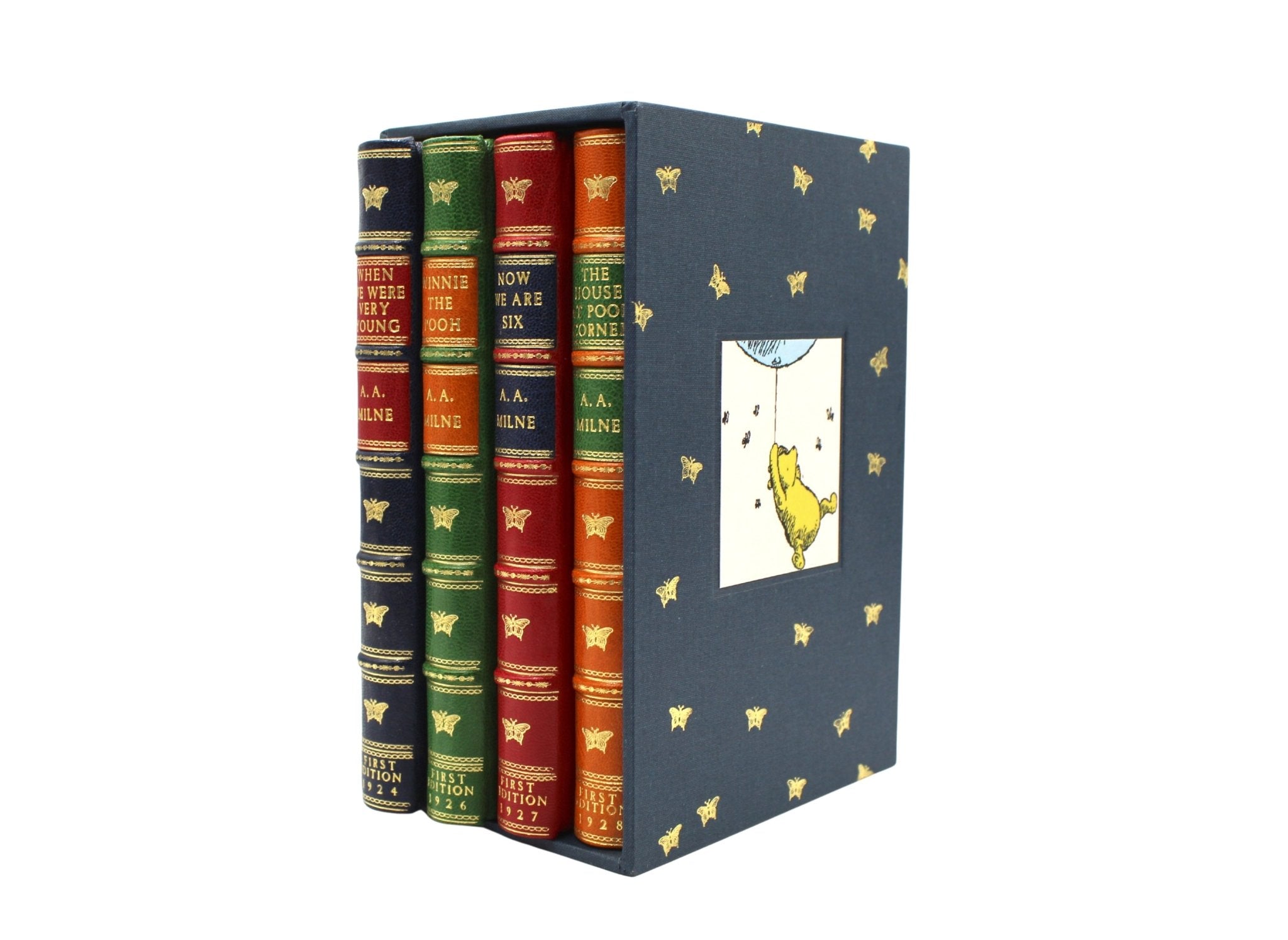 Winnie the Pooh by A. A. Milne, UK First Editions, 4 Volume Set, 1925 - 1929, with Tipped - in Signed Letter by Milne, 1927 - The Great Republic