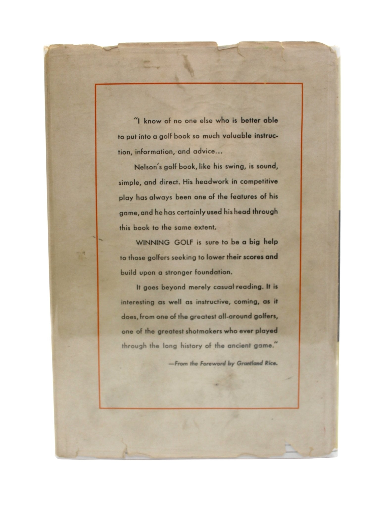 Winning Golf, Signed by Byron Nelson, First Edition, Second Printing, in Original Dust Jacket, 1946 - The Great Republic