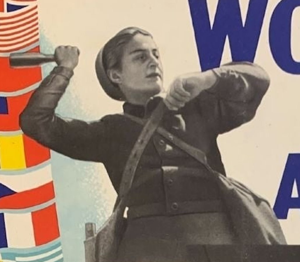 "Women of the Allies. Fight For Freedom" Vintage WWII British Poster - The Great Republic