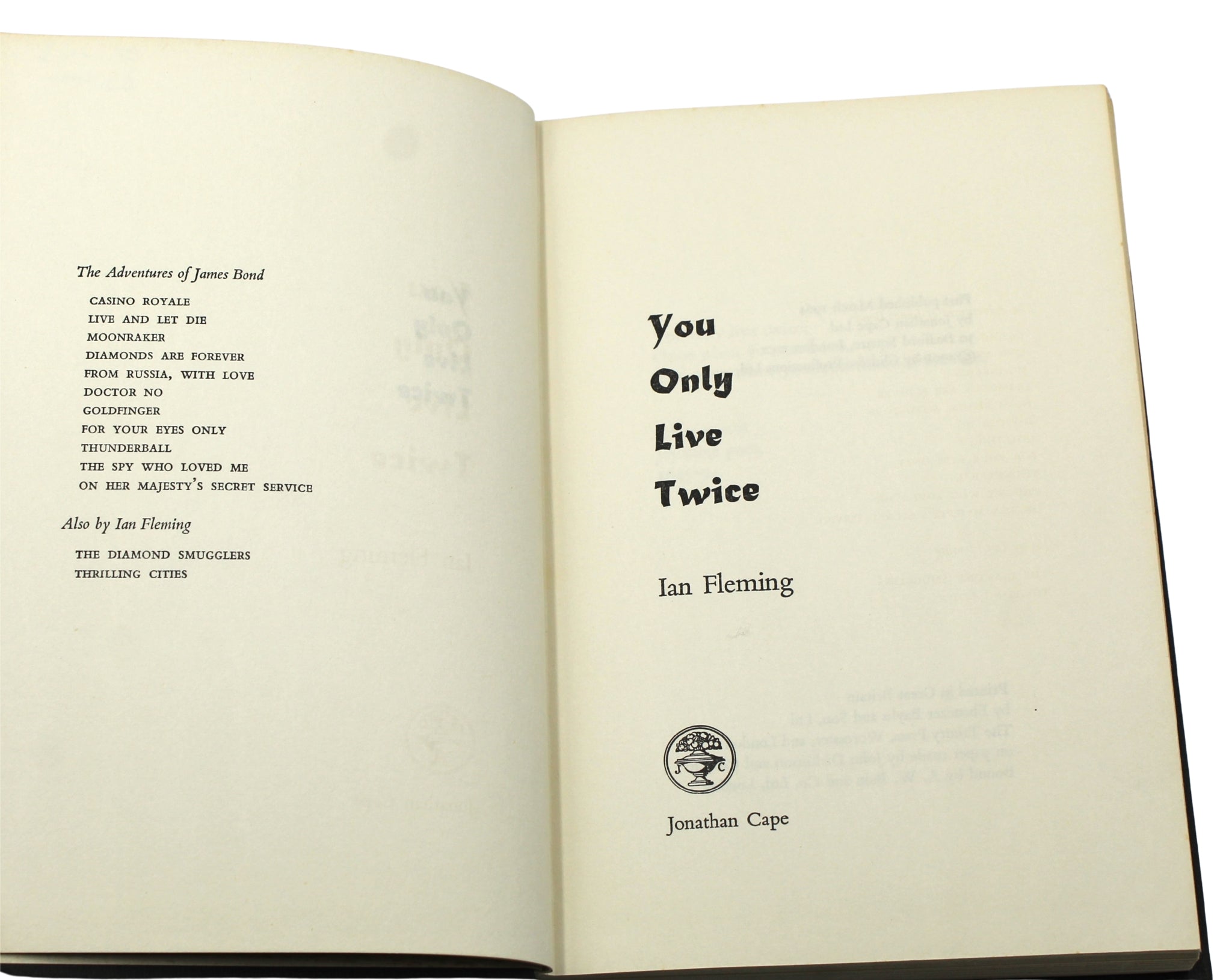 You Only Live Twice by Ian Fleming, First Edition in Original Dust Jacket, 1964 - The Great Republic
