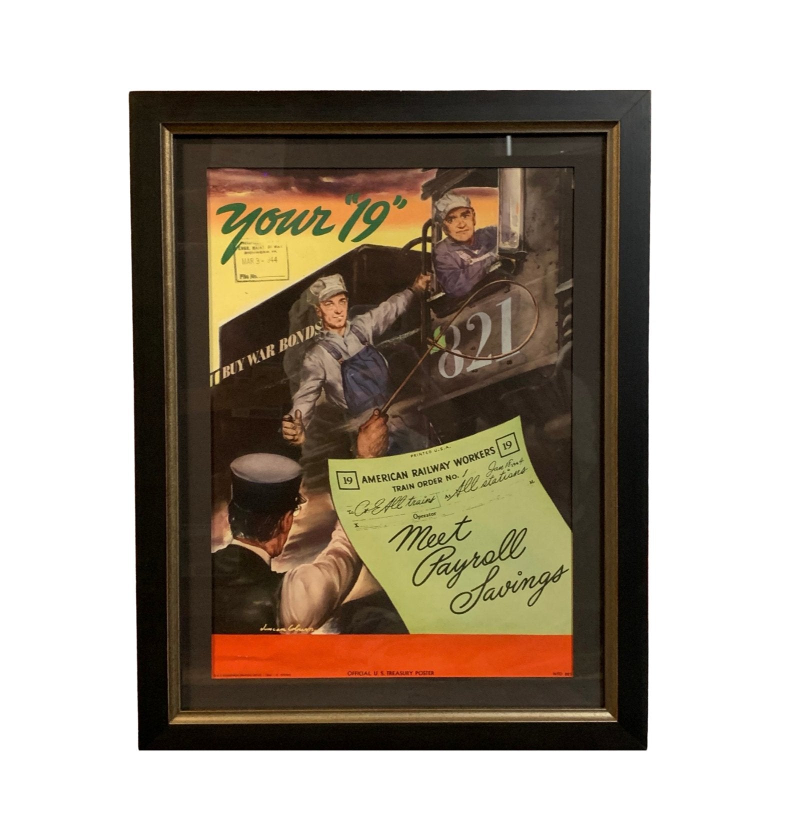 "Your '19'" Vintage WWII U.S. Treasury Poster, 1944 - The Great Republic