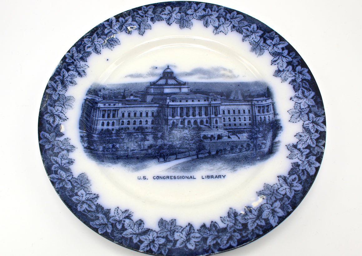 U.S. Congressional Library Plate, Staffordshire, Early 20th Century