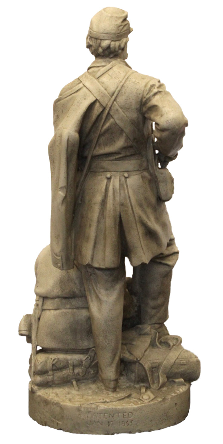 "Wounded to the Rear. One More Shot" Civil War Plaster Sculpture by John Rogers