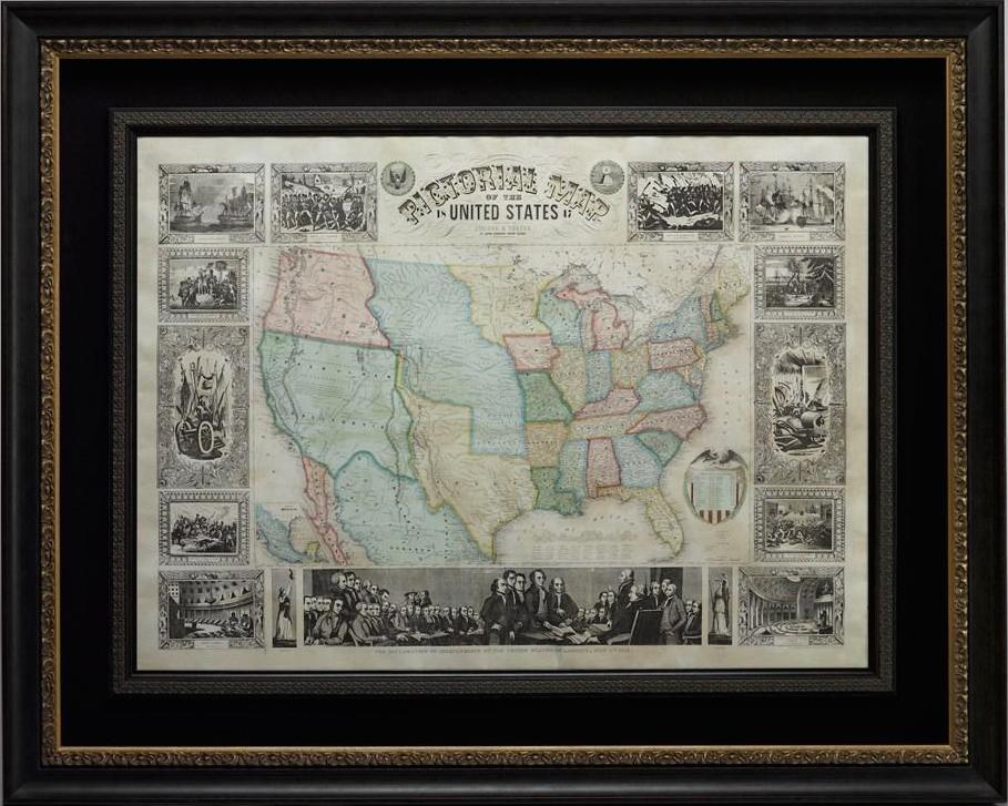 1847 Pictorial Map of the U.S. - The Great Republic