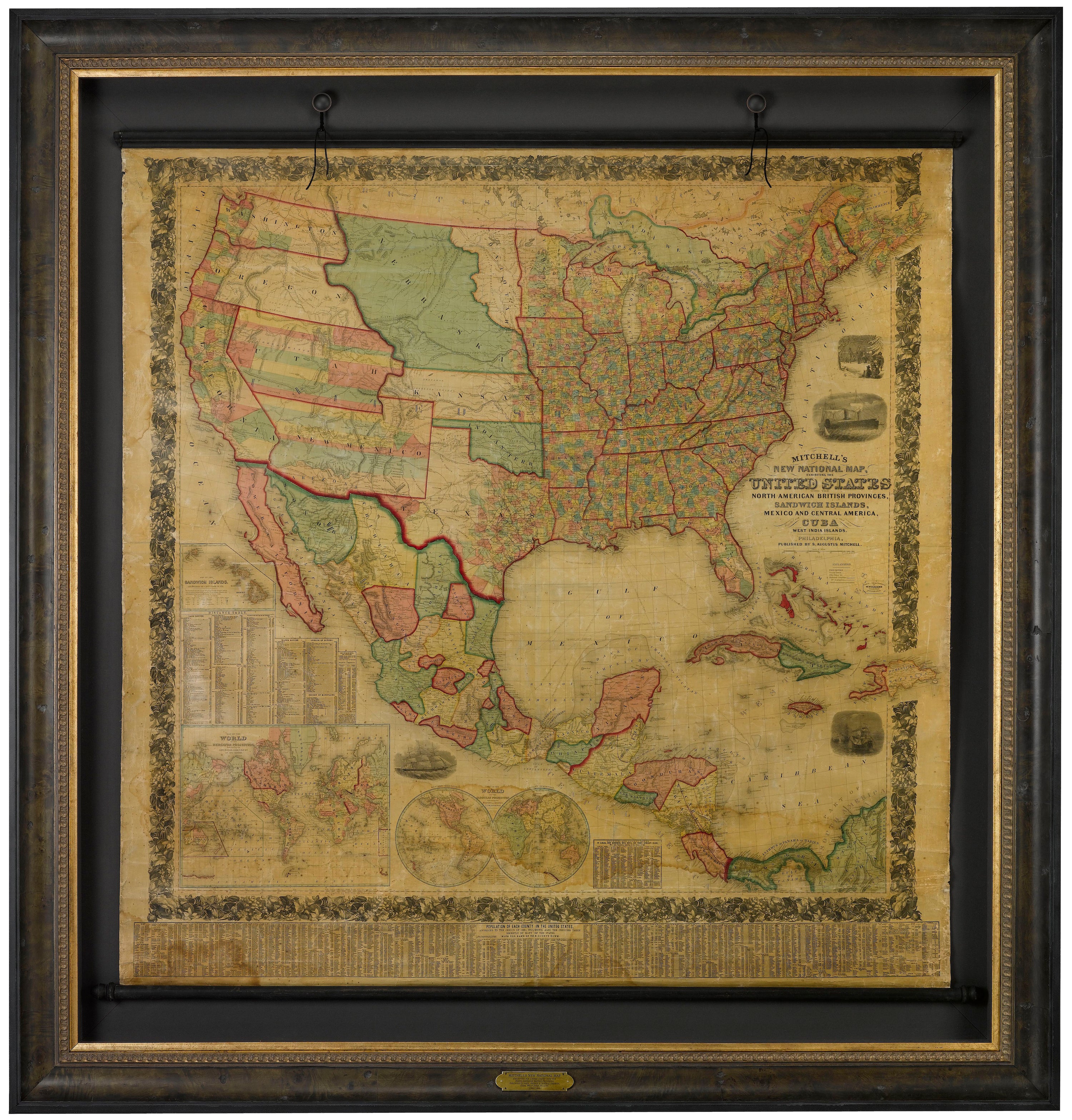 1858 Mitchell’s Map of the United States - A Snapshot in History