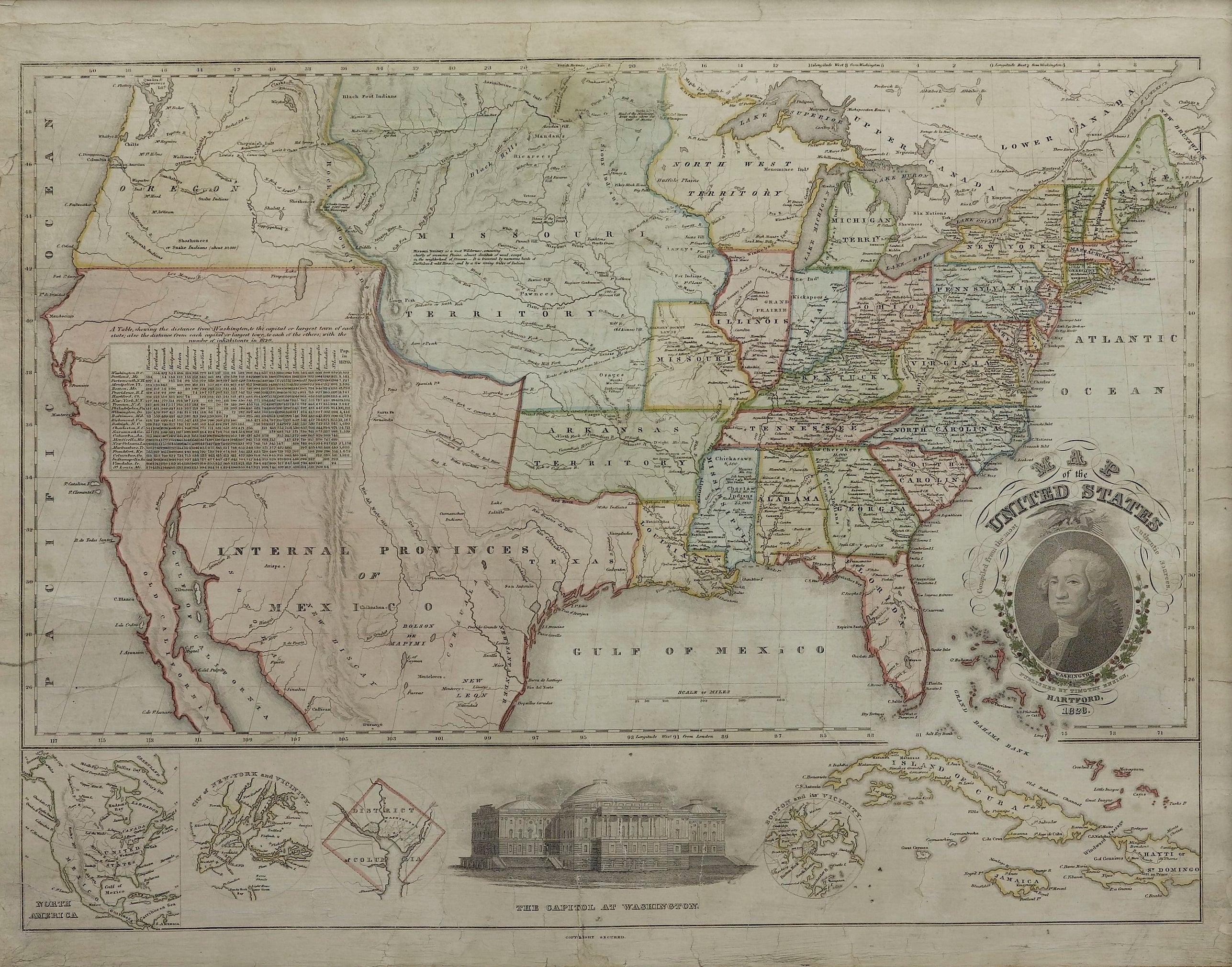 1828 Map of the United States and Manifest Destiny