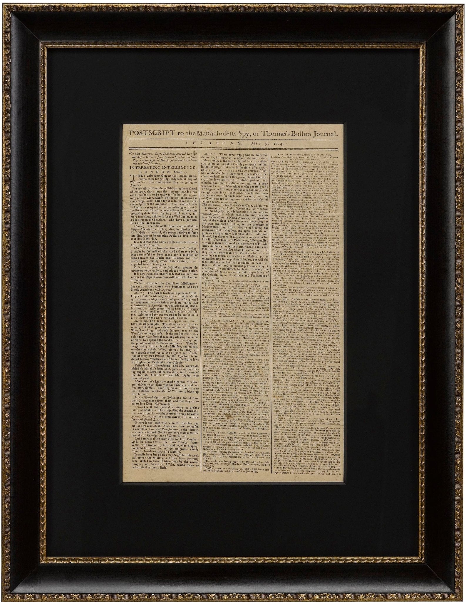 A Colonial Newspaper on the Boston Tea Party - The Great Republic