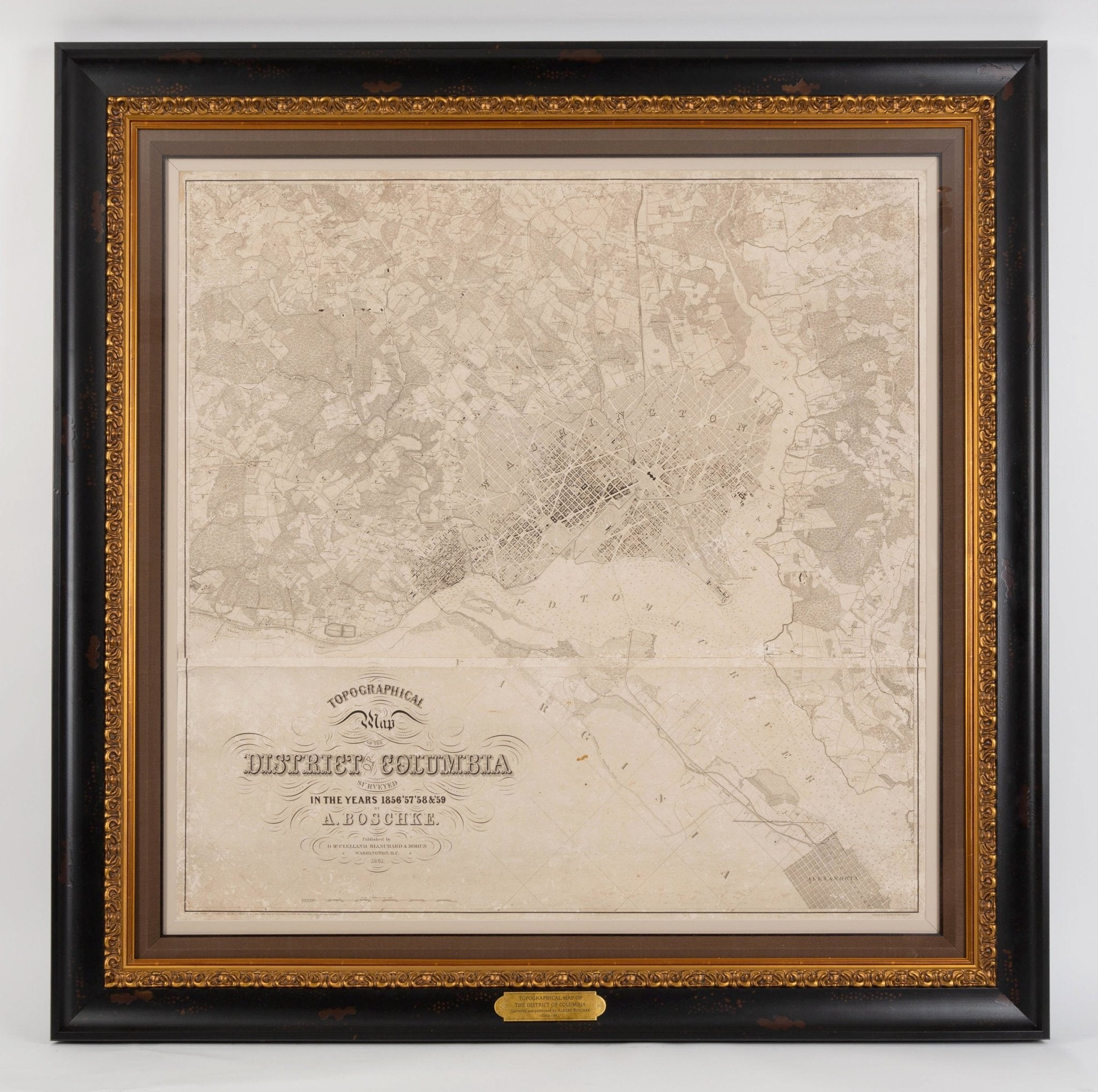 Boschke's Rare Map of D.C. - The Great Republic