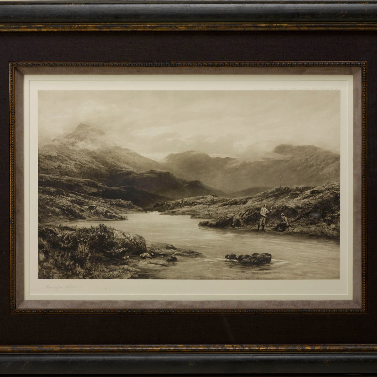 Douglas Adams 『PLAYING A TROUT 』版画 Douglas Adams: British Sporting Artist Douglas Adams 『PLAYING A