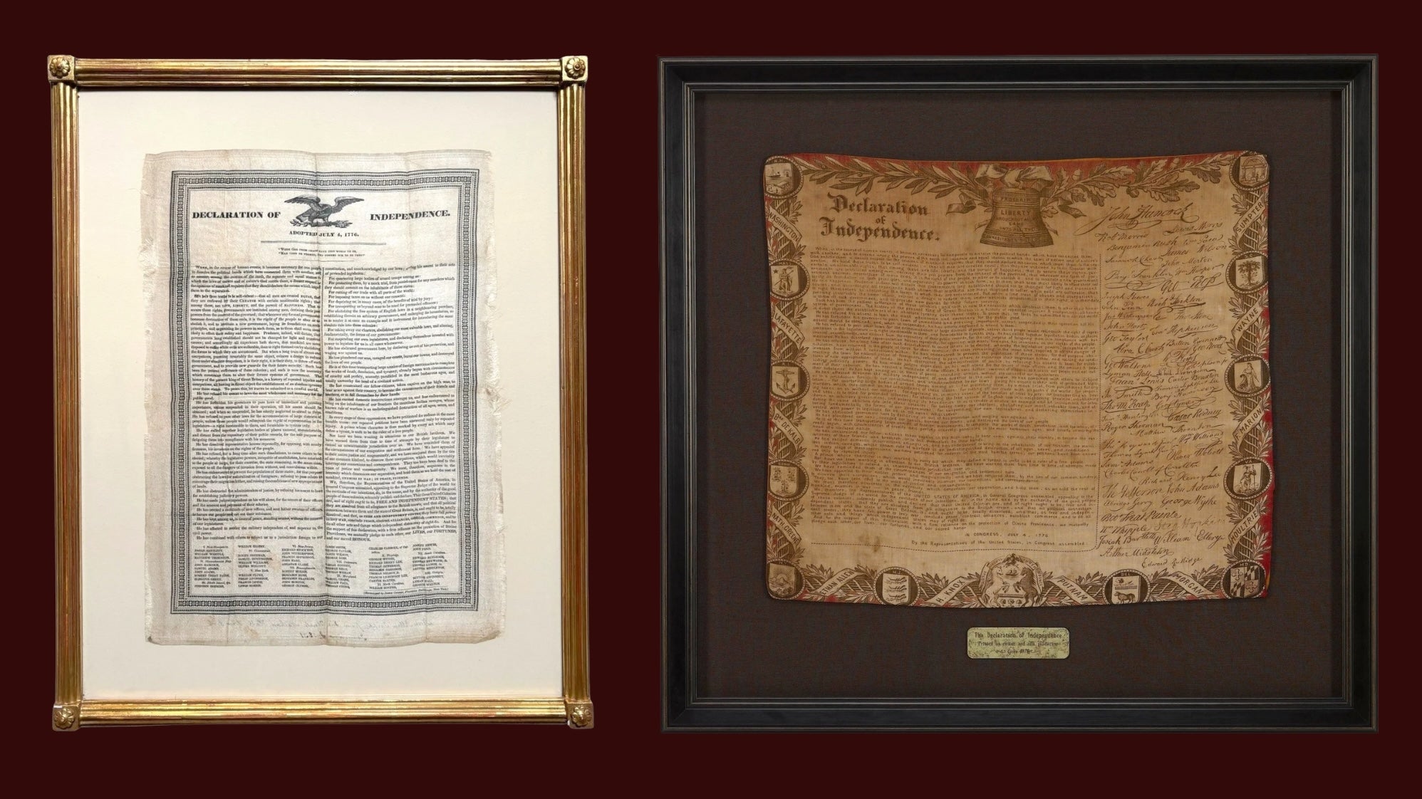 Two Rare Printings of the Declaration of Independence - The Great Republic