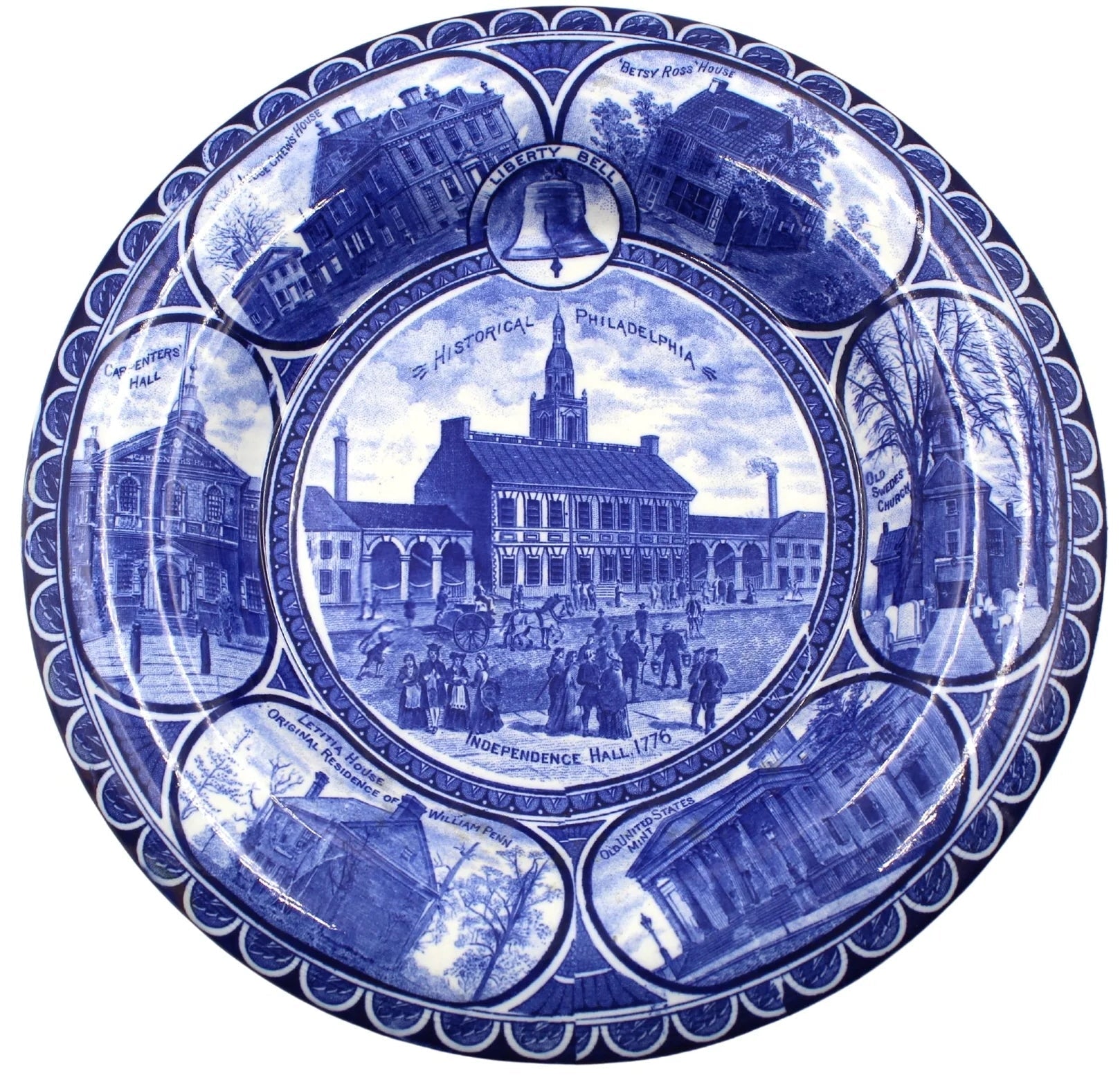 Vintage Staffordshire Plates from the Early 1900s - The Great Republic