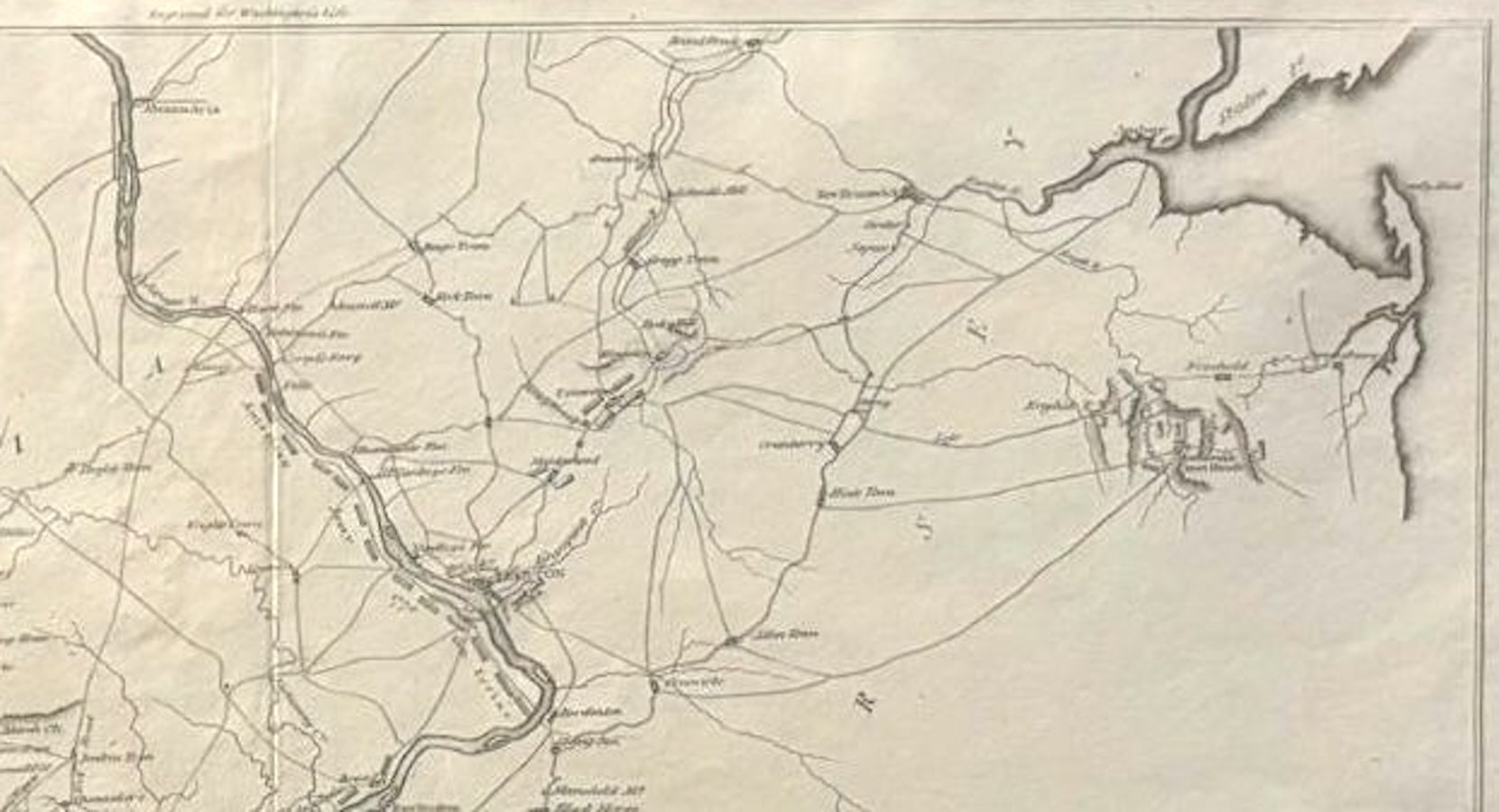 1807 "A Map of the Country from Rariton River in East Jersey to Elk Head in Maryland" by Samuel Lewis - The Great Republic