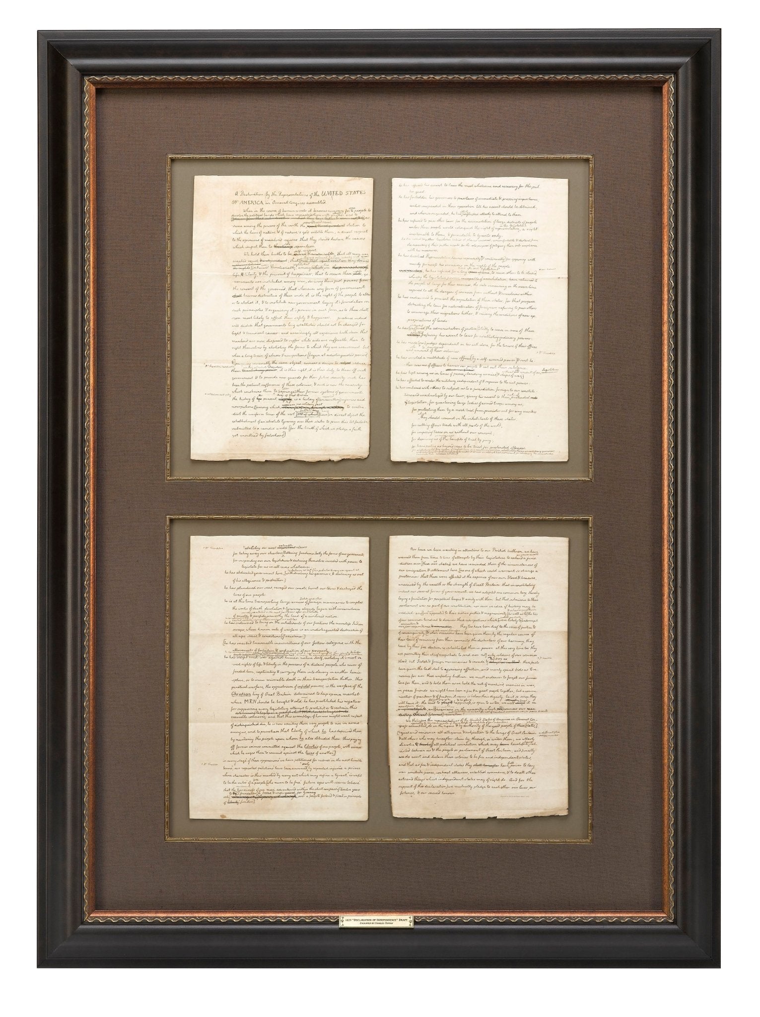 1829 "Declaration of Independence" Draft, Engraved by Charles Toppan - The Great Republic