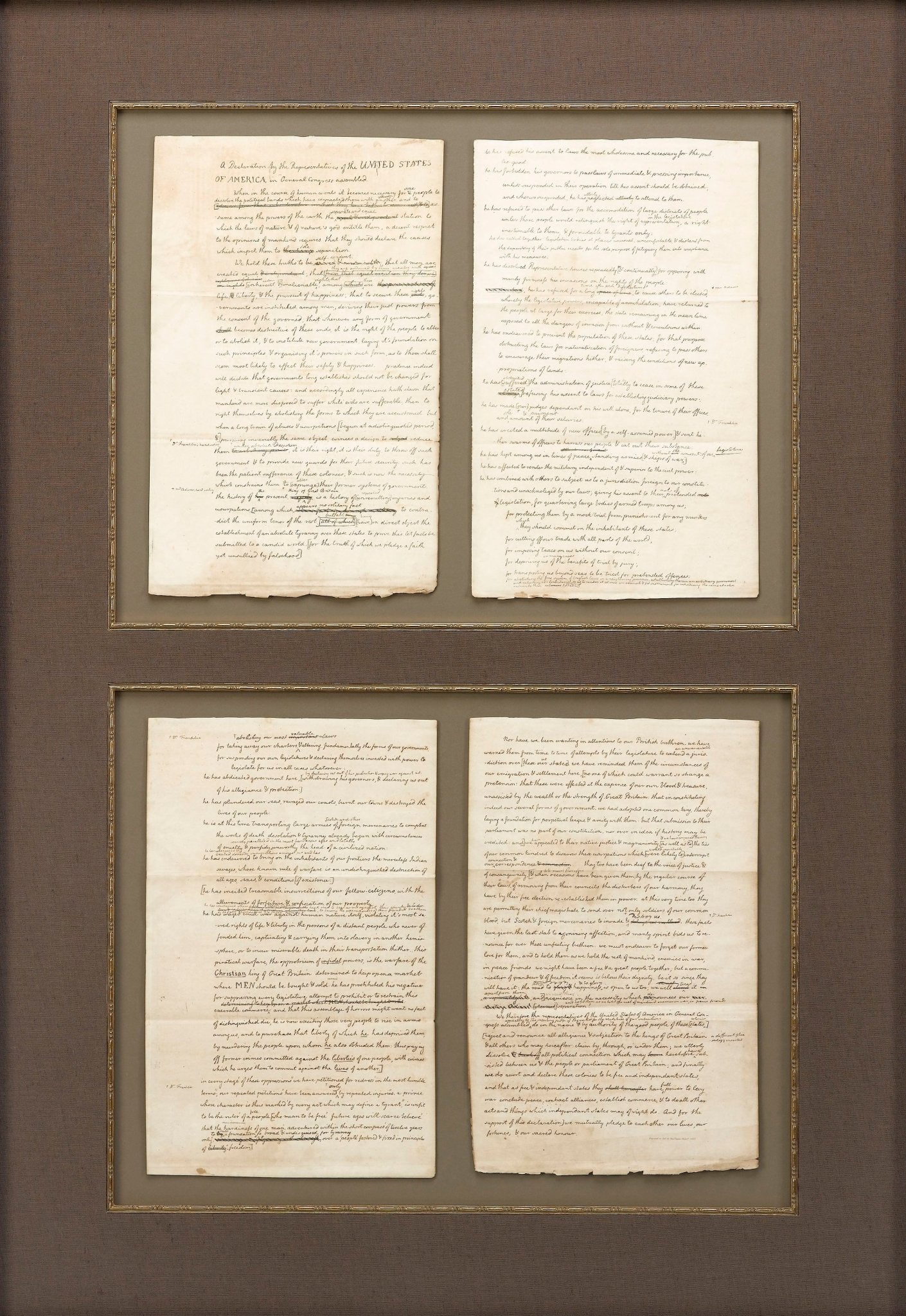 1829 "Declaration of Independence" Draft, Engraved by Charles Toppan - The Great Republic