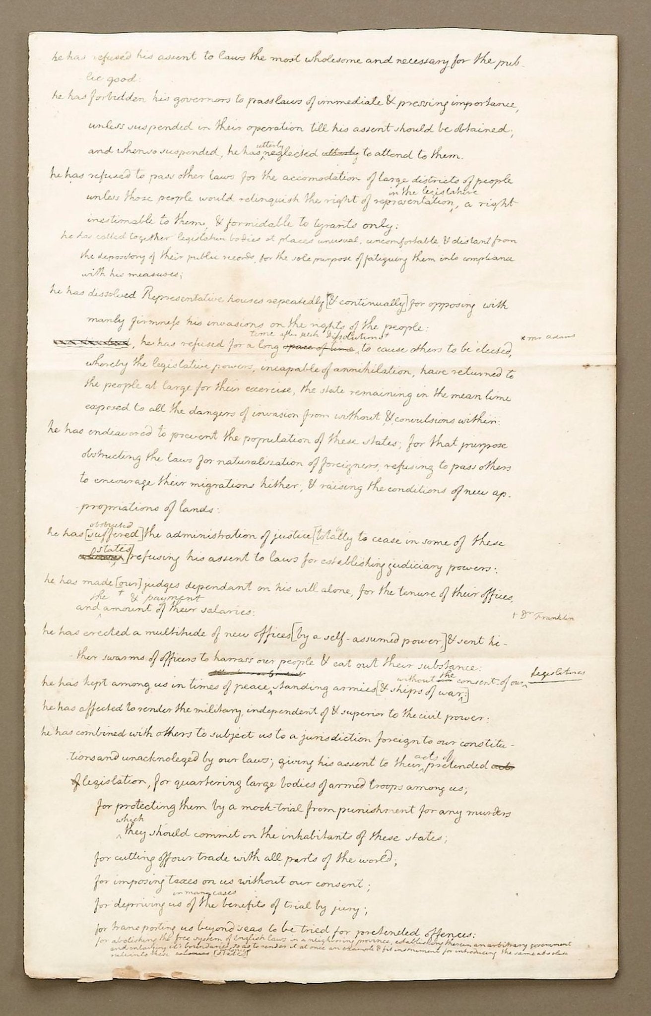 1829 "Declaration of Independence" Draft, Engraved by Charles Toppan - The Great Republic