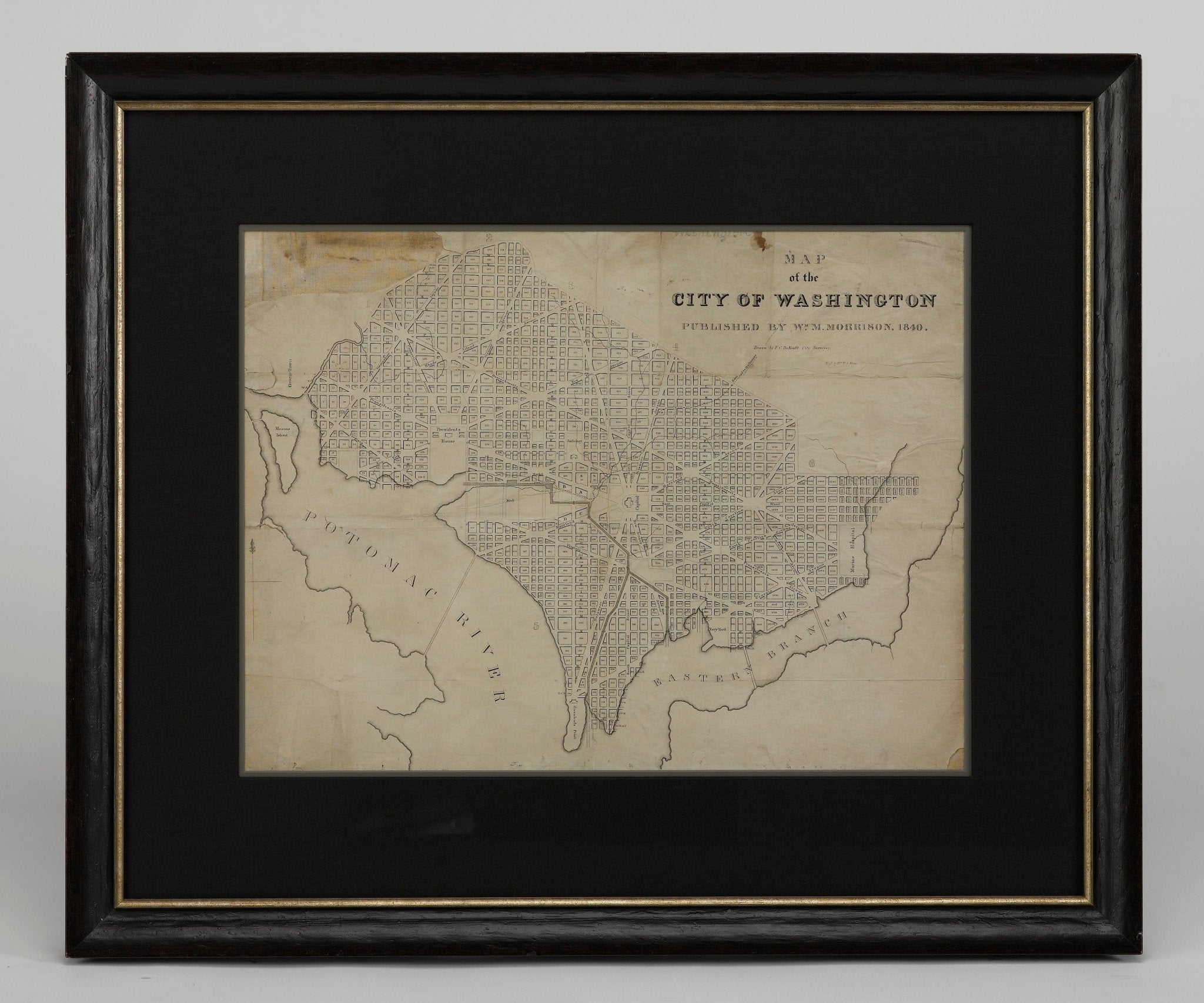 1840 "Map of the City of Washington" Published by William M. Morrison - The Great Republic