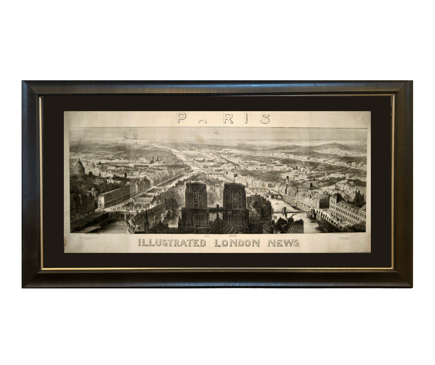 1848 "Paris" Bird's Eye View, Published by the Illustrated London News - The Great Republic